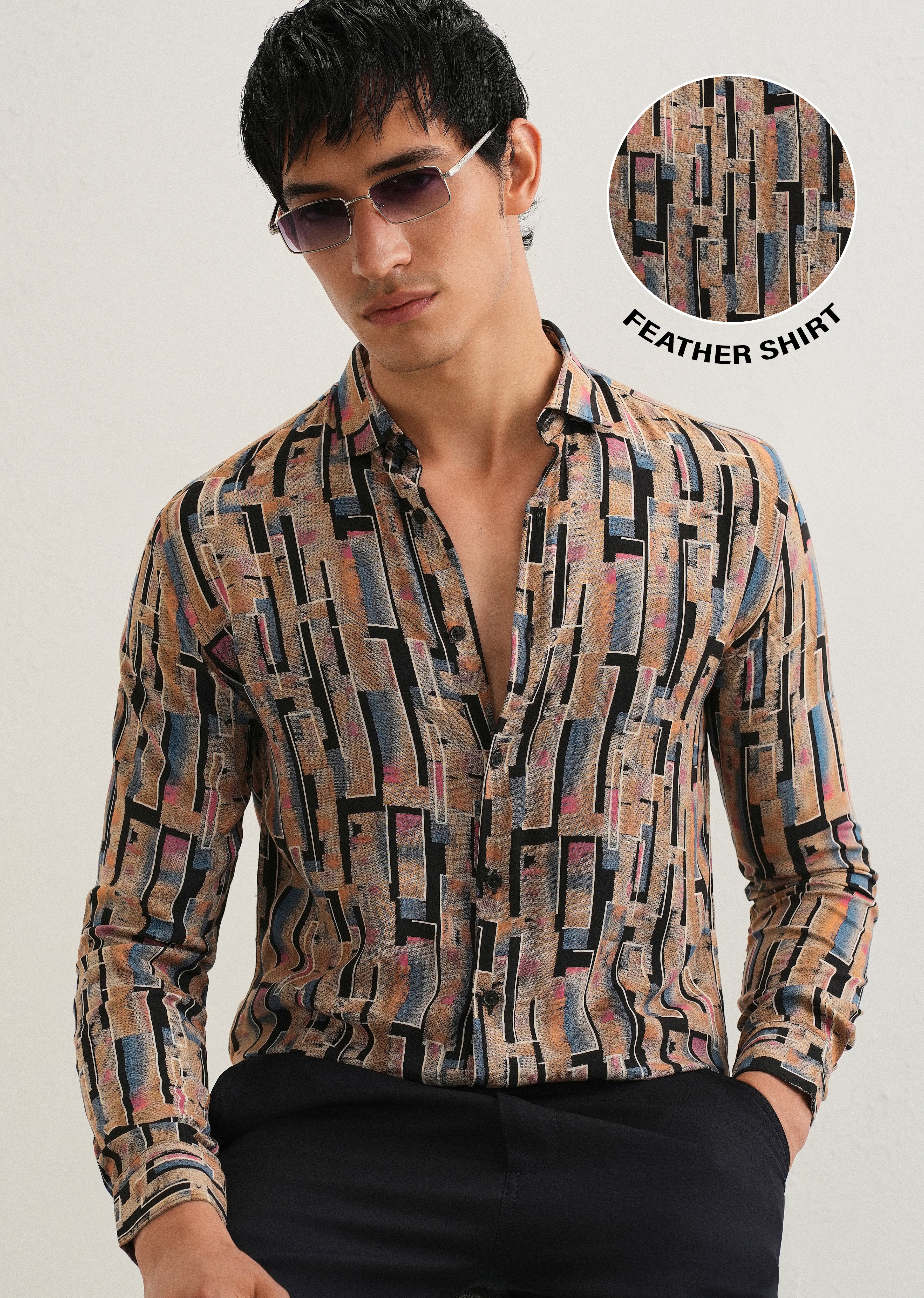 Orange Feather Shirt - Image 7