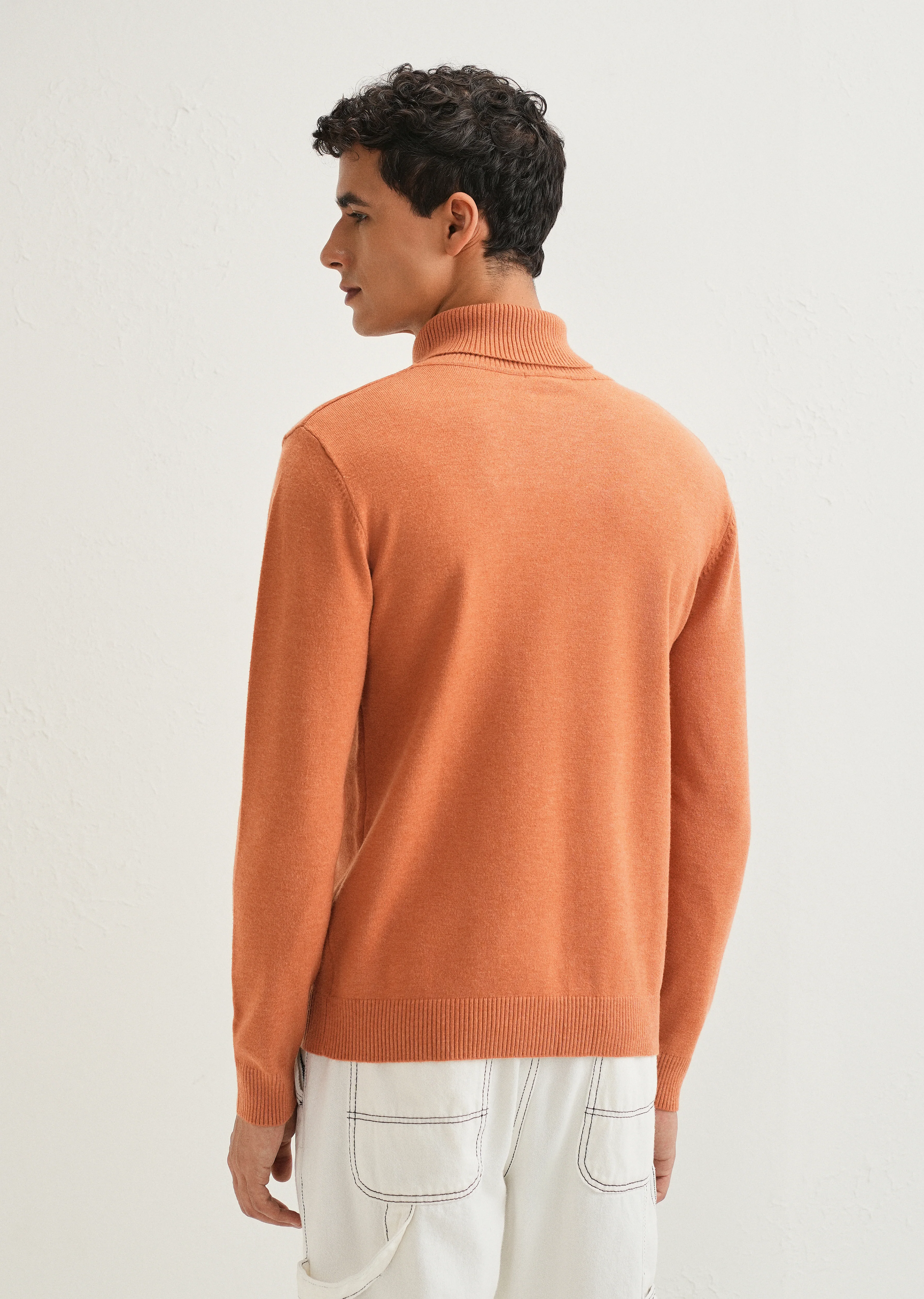 Orange Turtle-Neck Sweater - Image 2