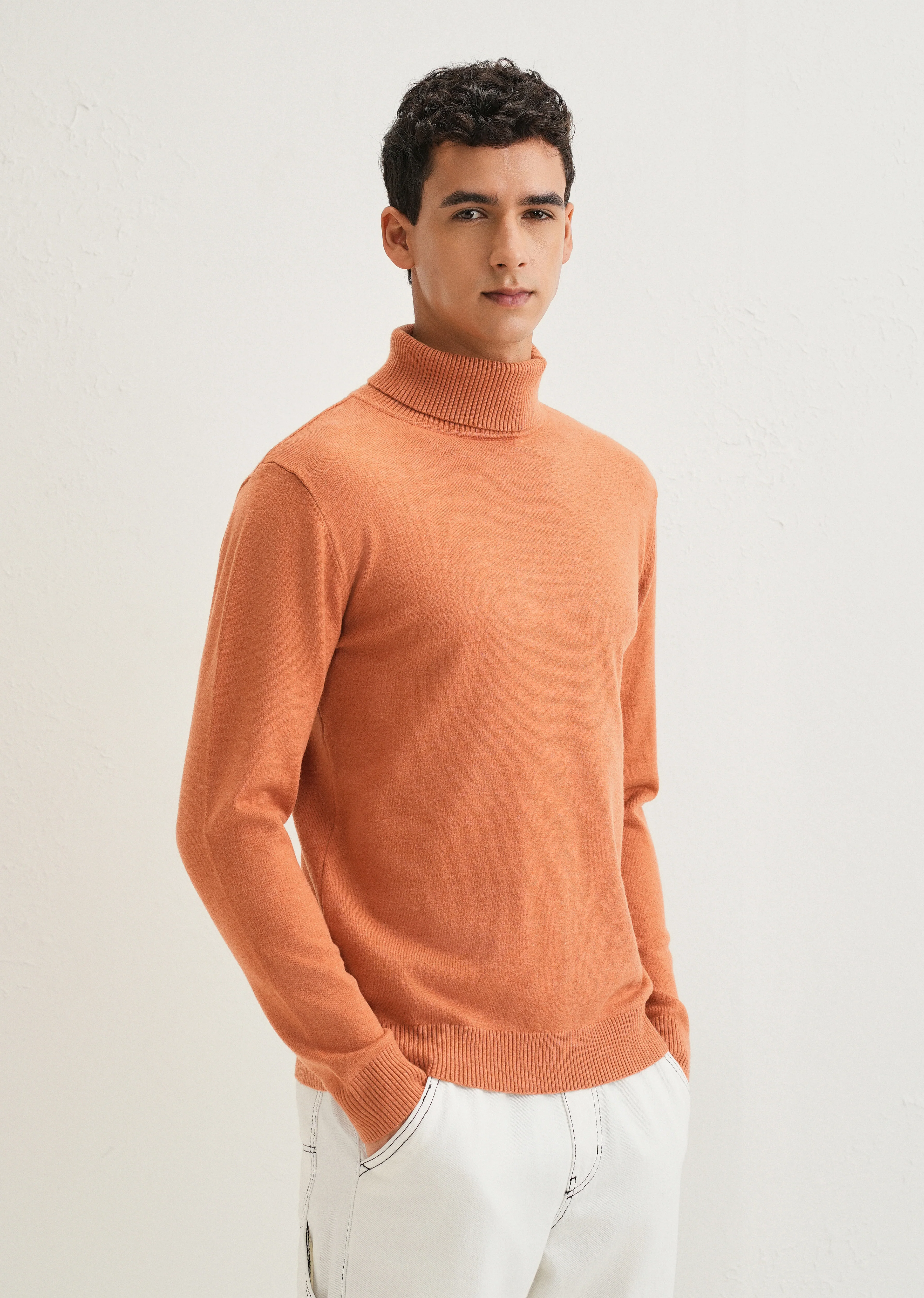 Orange Turtle-Neck Sweater - Image 4