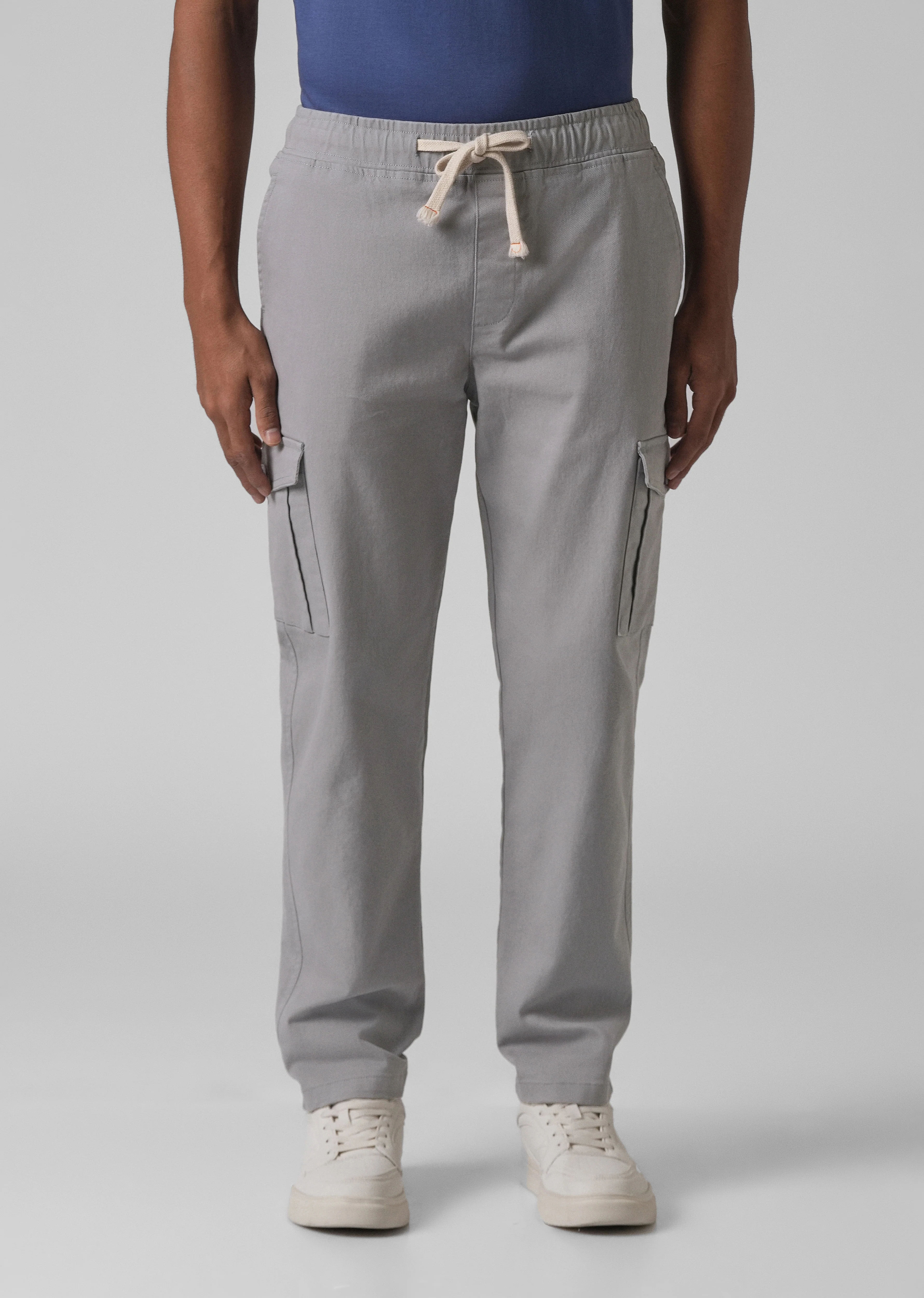 Oslo Grey Regular Fit Cargo Pant - Image 3