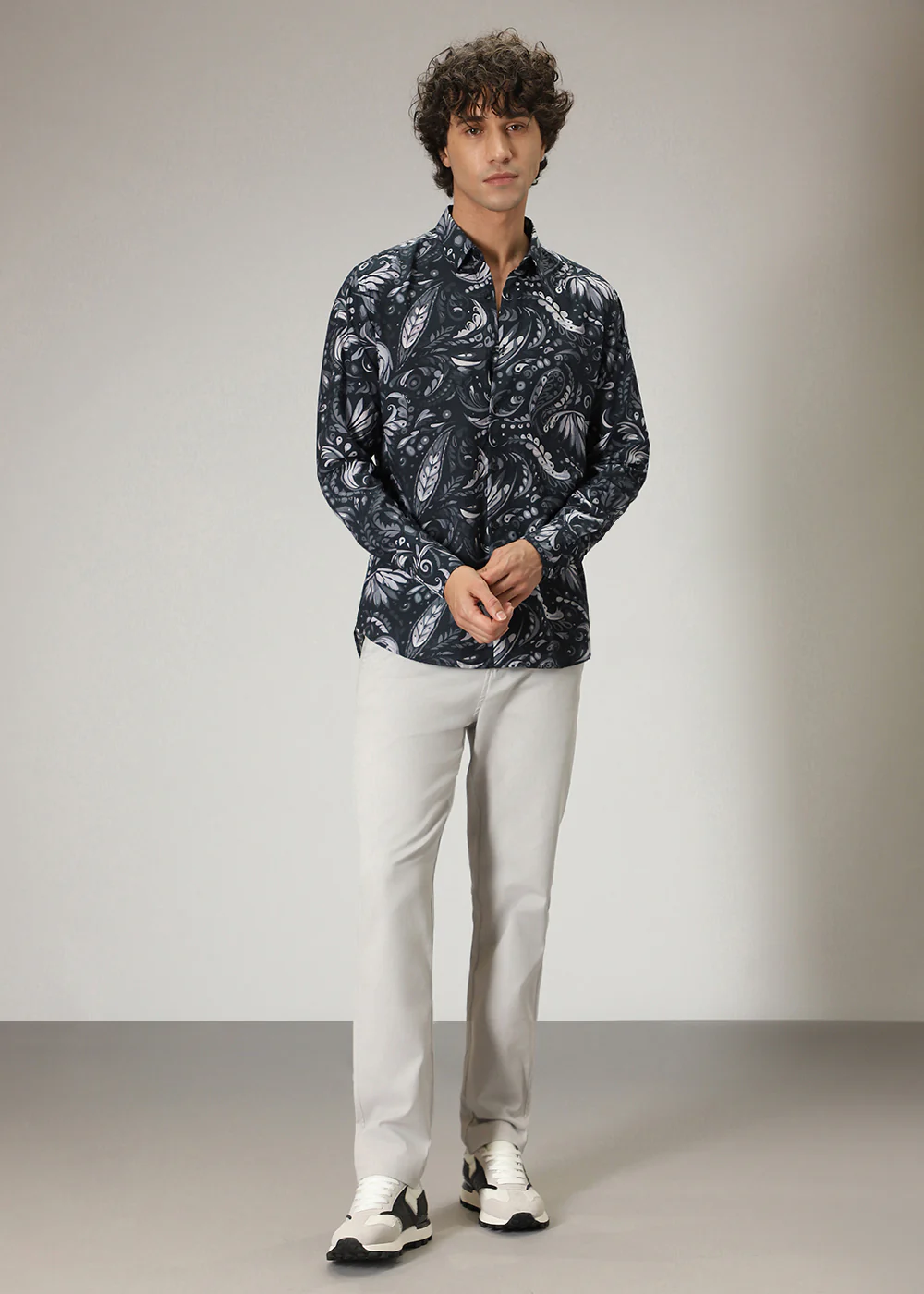 Paisley Floral Black Print Shirt - Image 7