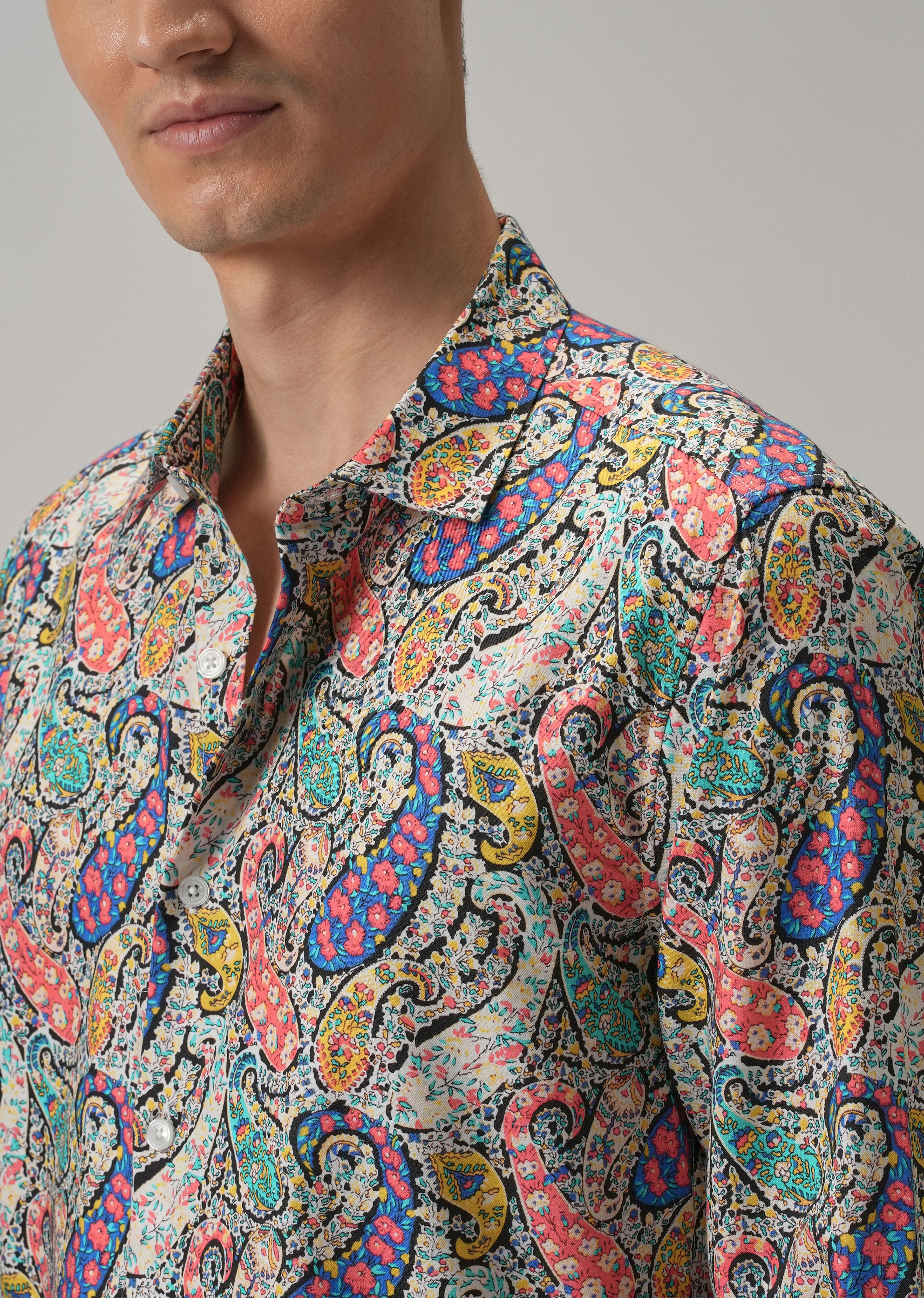 Multi Colour Paisley Printed Shirt - Image 5