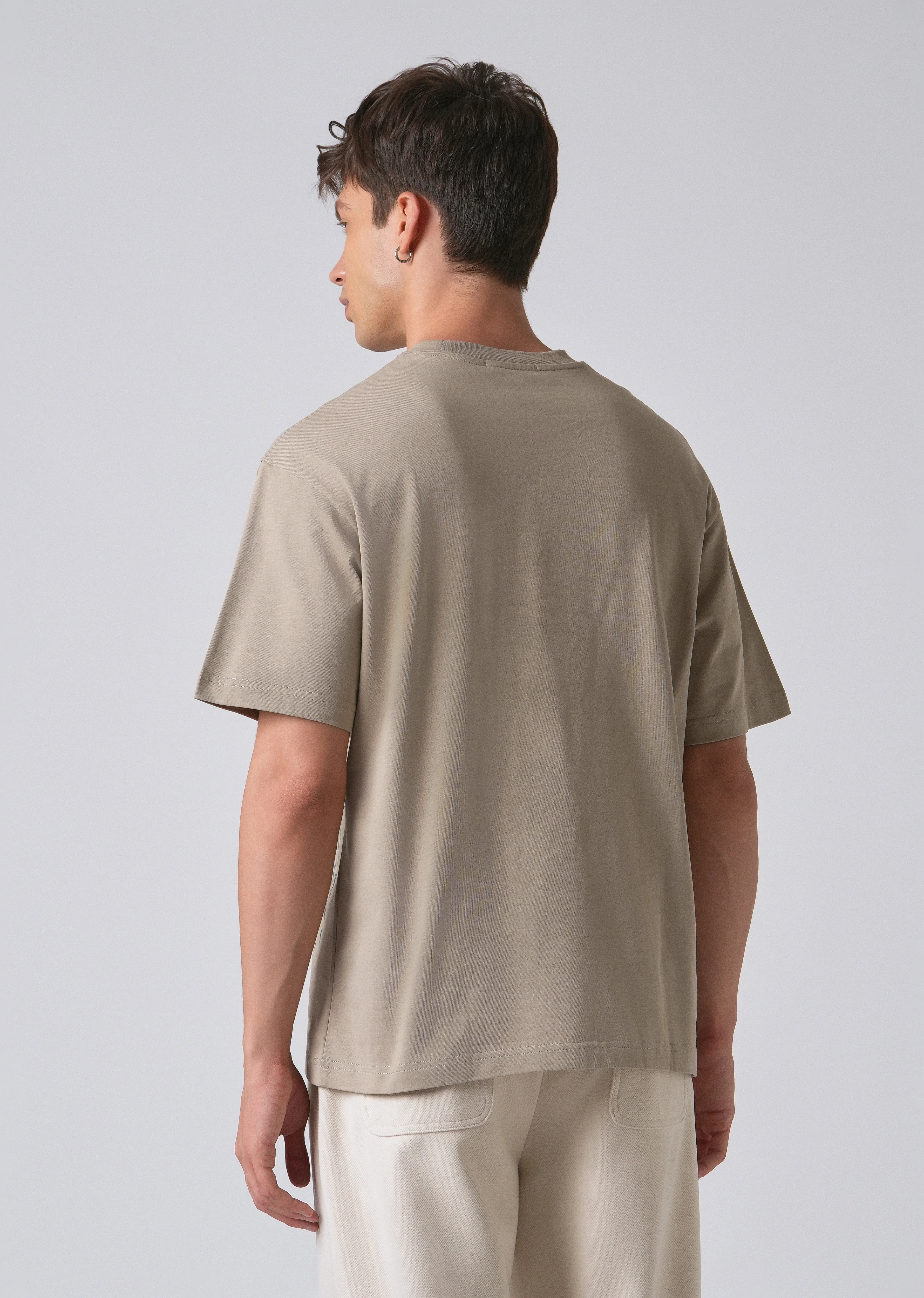 Passion Beige Printed Oversized T-shirt - Image 2