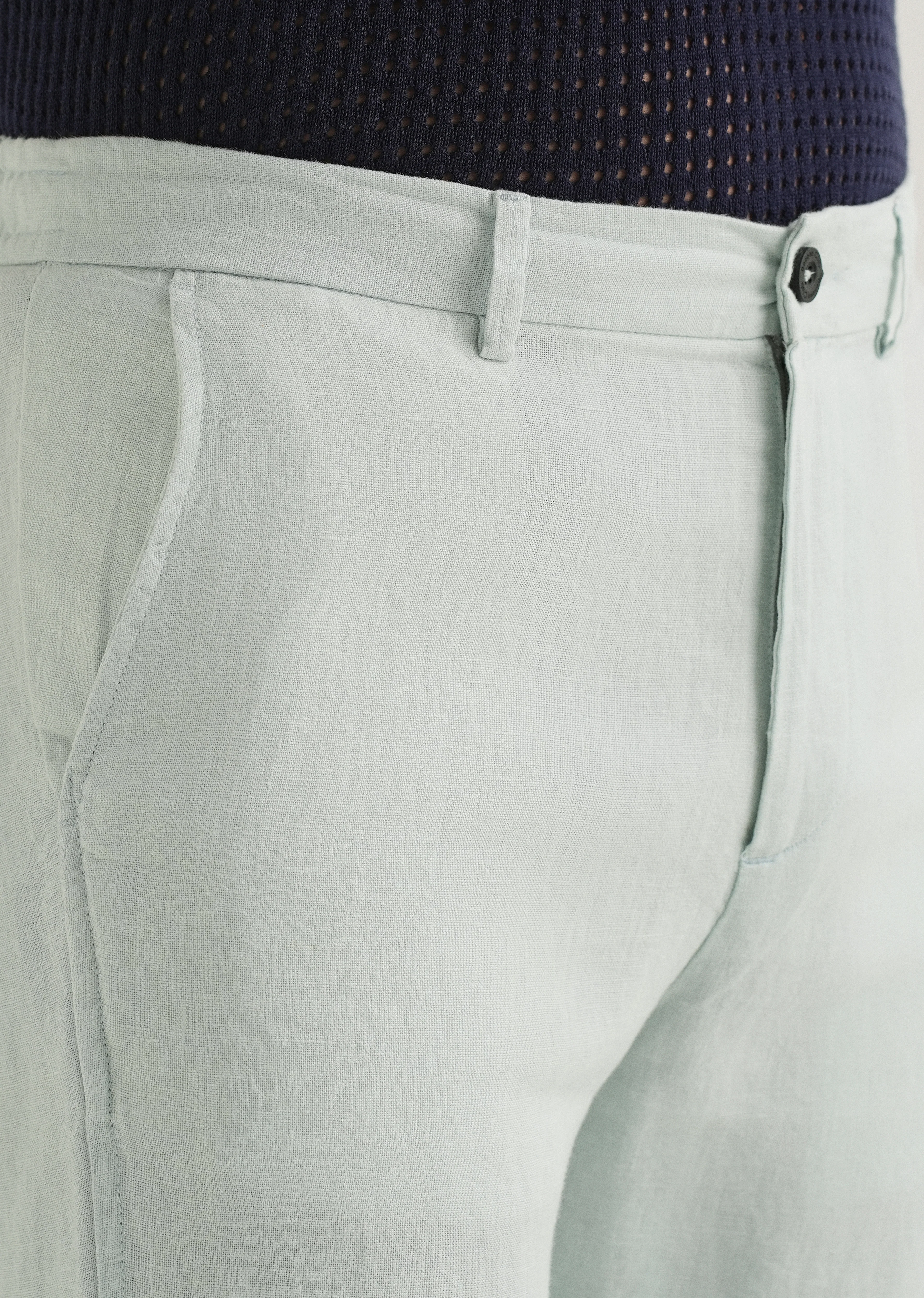 Pastel Blue Linen Pant - Image 5