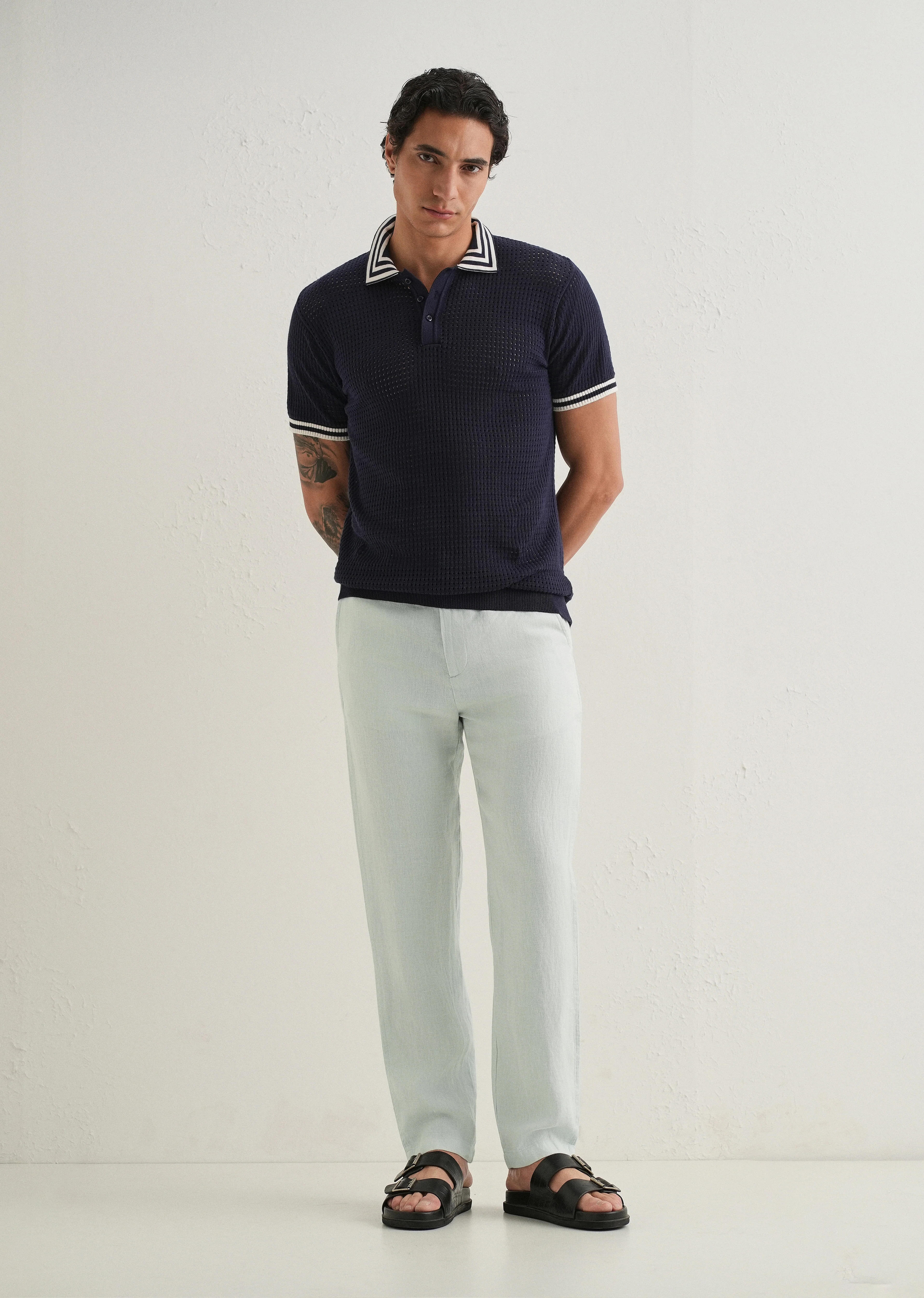 Pastel Blue Linen Pant - Image 6