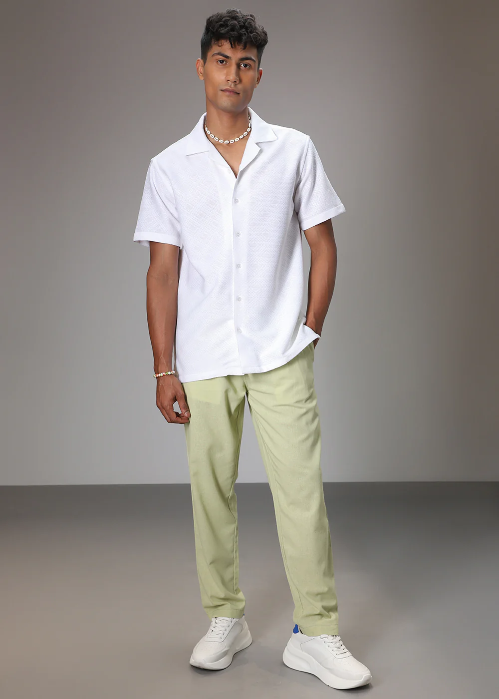 Pastel Green Comfort Fit Linen Pant - Image 5