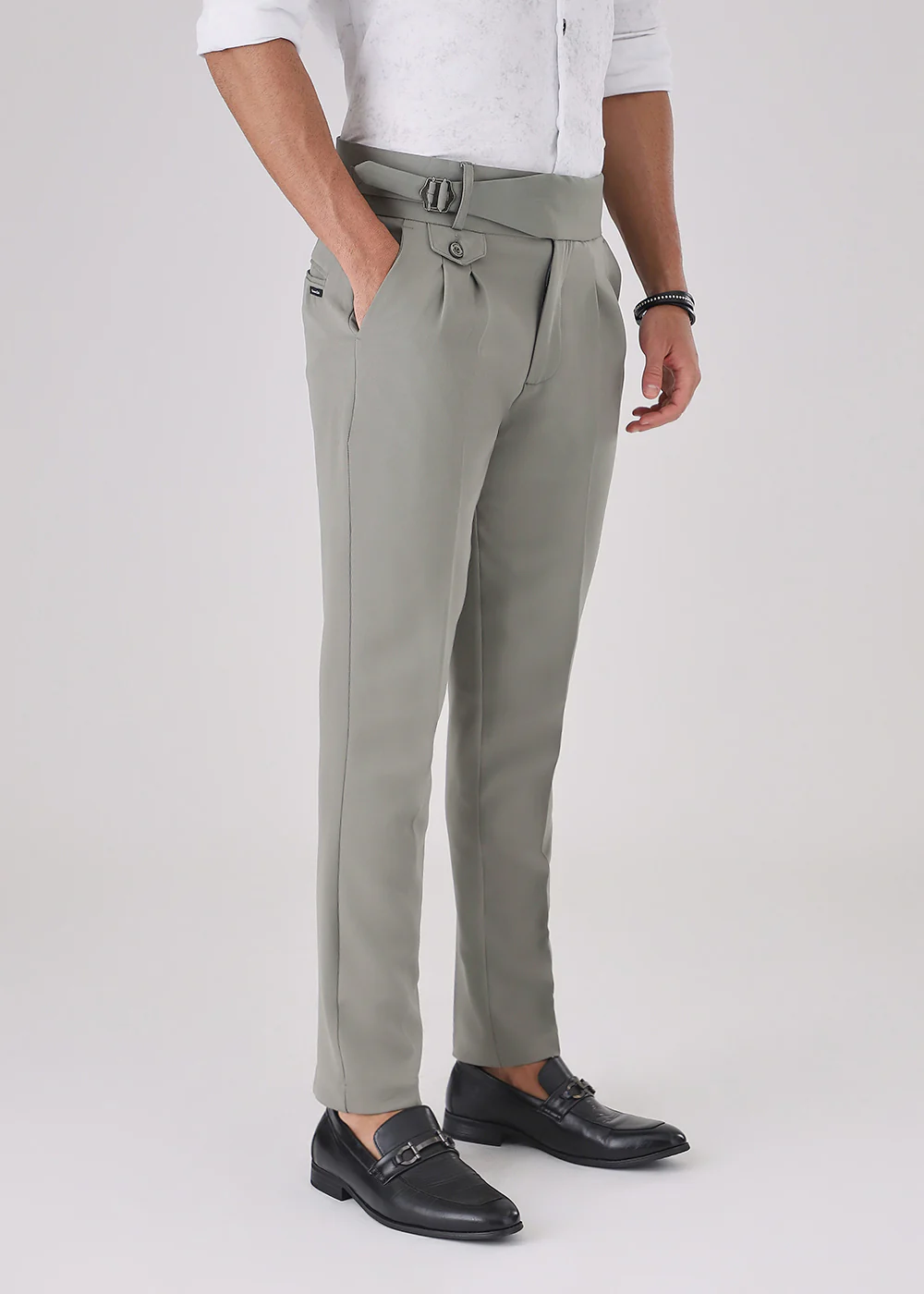 Pastel Grey Gurkha Pant - Image 3