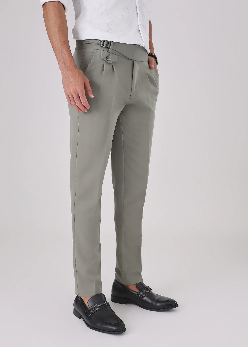 Pastel Grey Gurkha Pant - Image 5