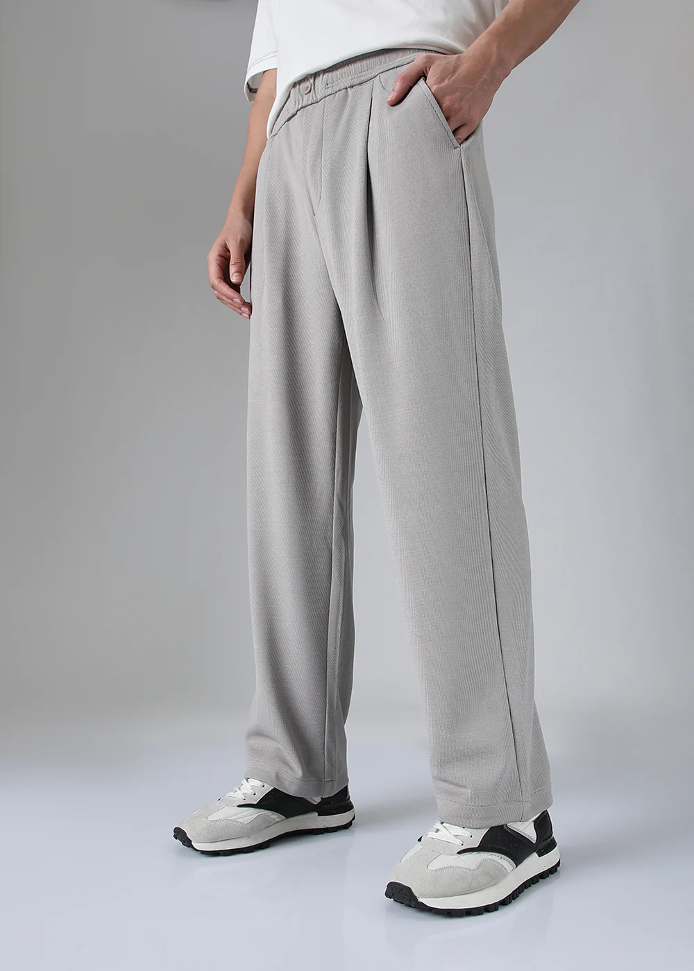 Pastel Grey Korean Pants - Image 6