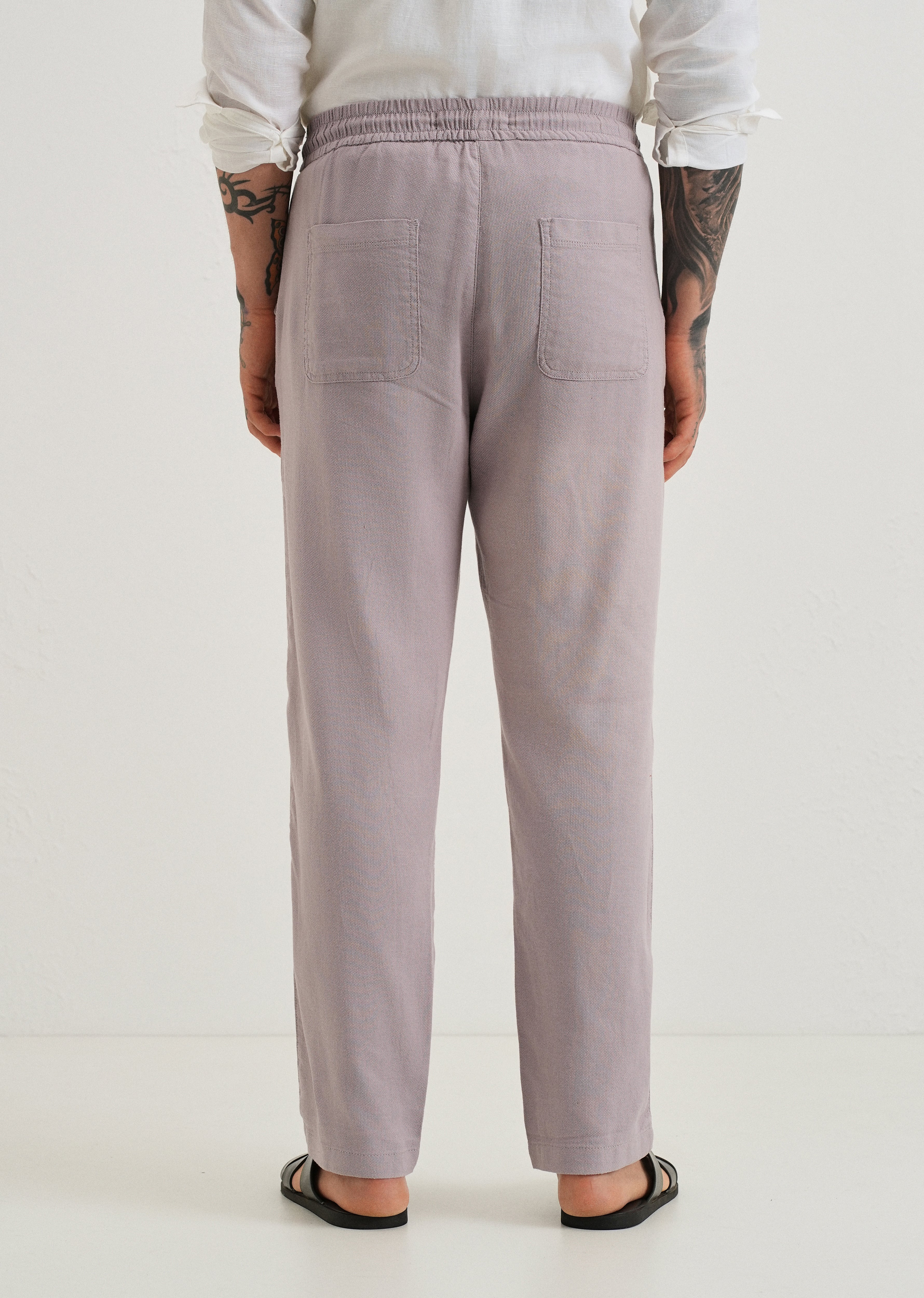 Pastel Lavender Textured Pants - Image 2