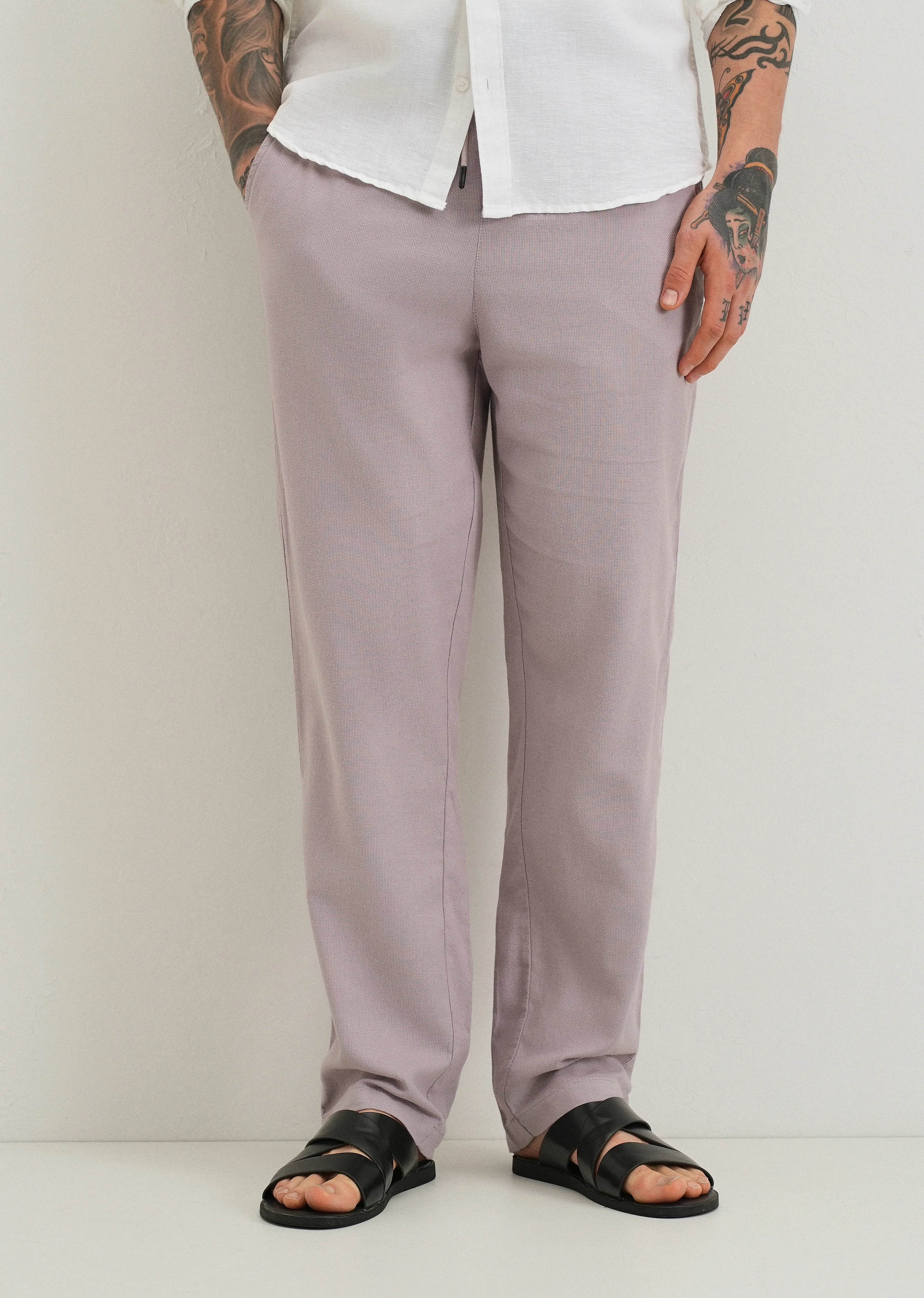 Pastel Lavender Textured Pants - Image 7