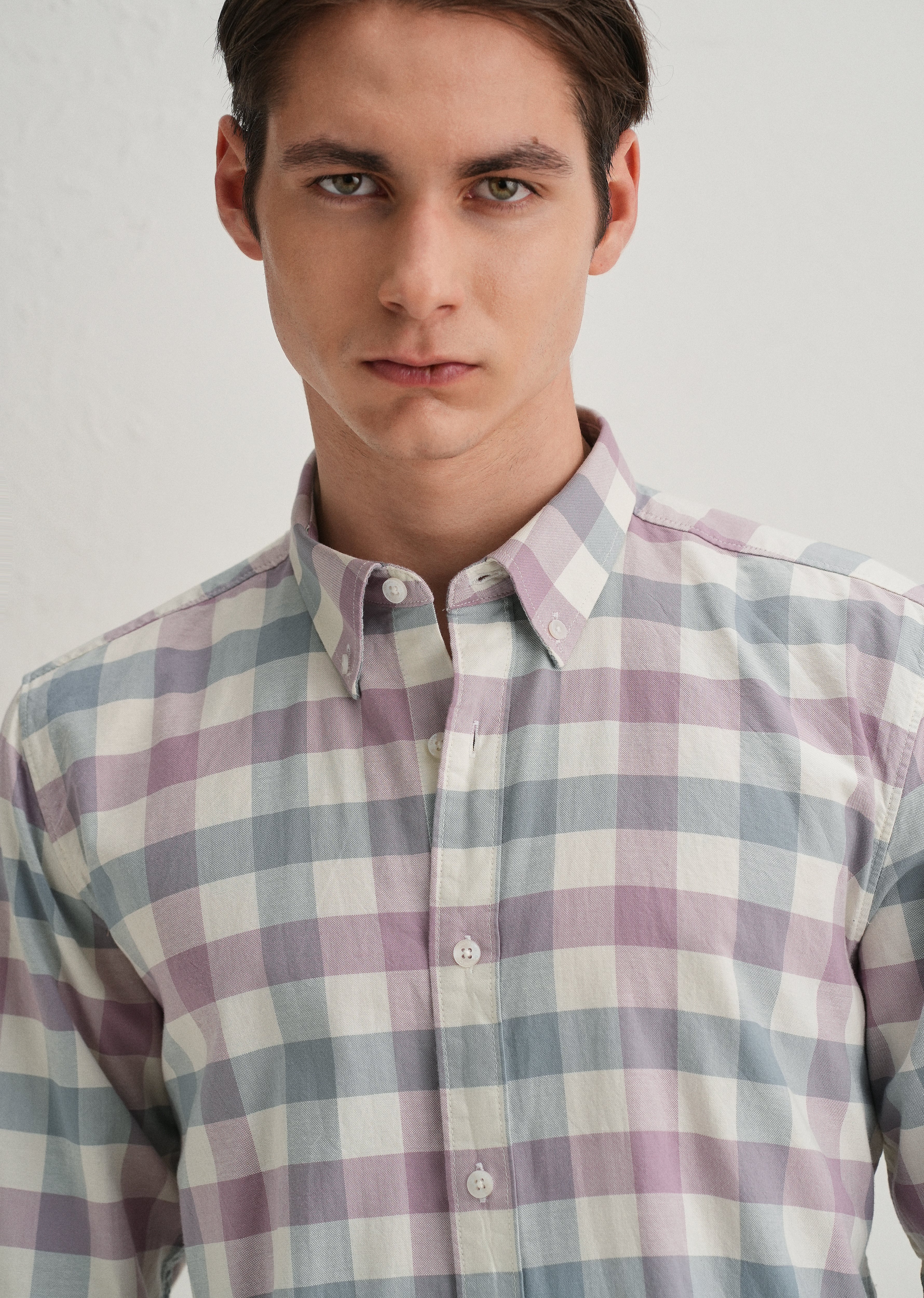 Pastel Pink Buffalo Check Shirt - Image 2