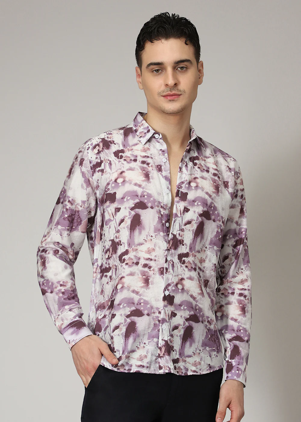 Peach Lavender Wash Print - Image 3