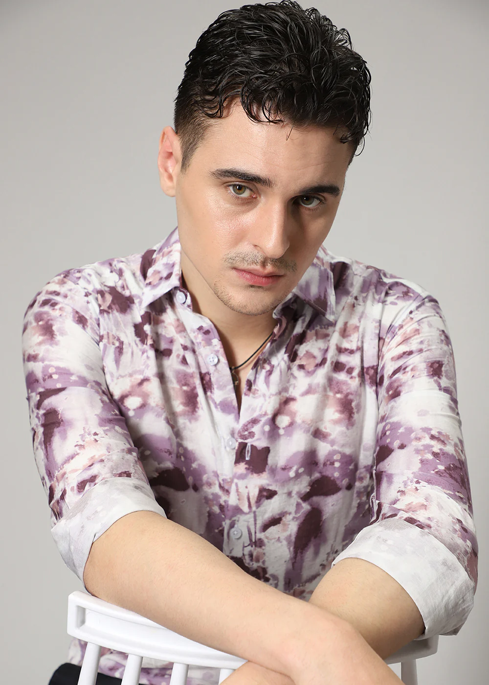 Peach Lavender Wash Print - Image 6