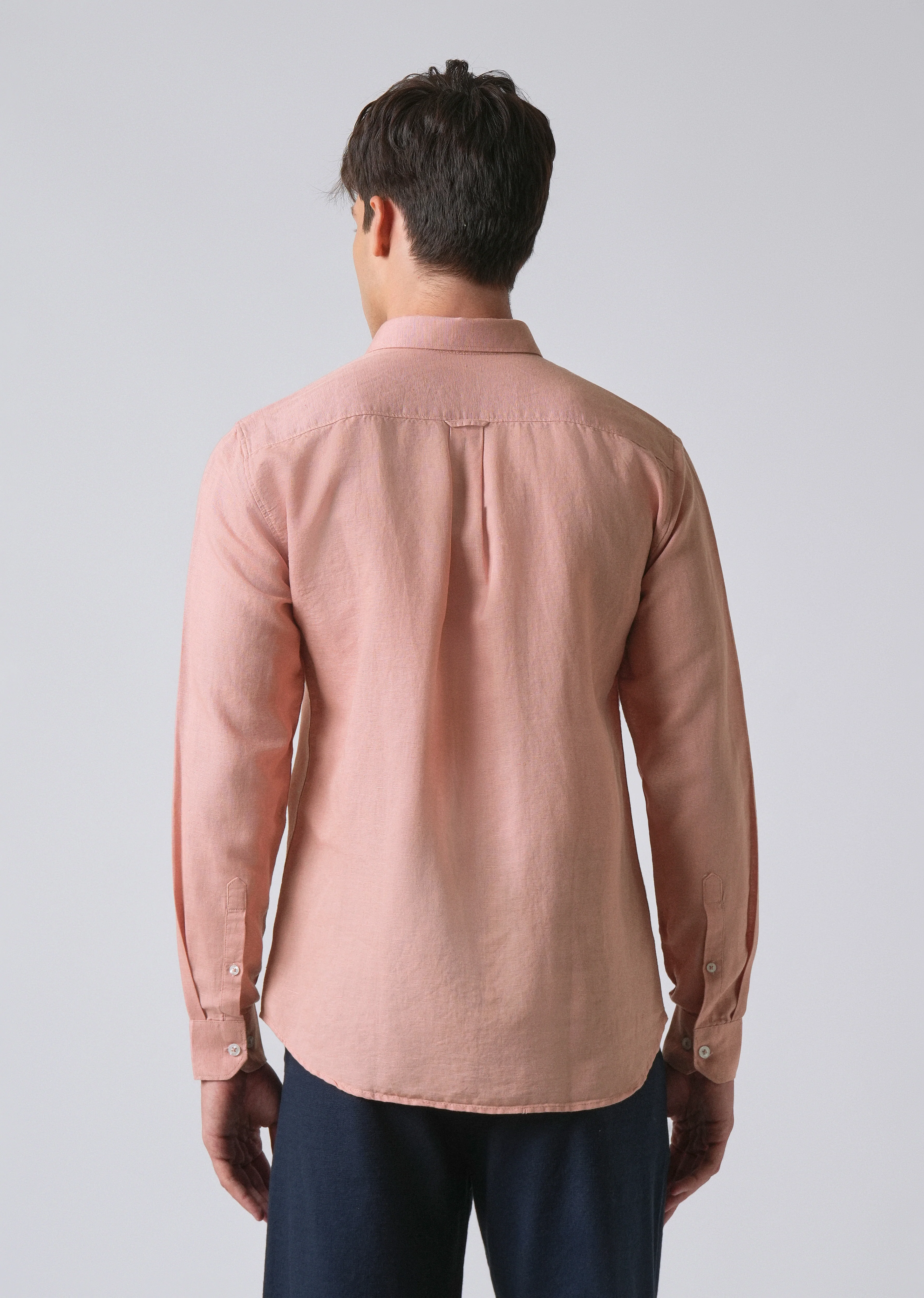 Peach Linen Shirt - Image 2