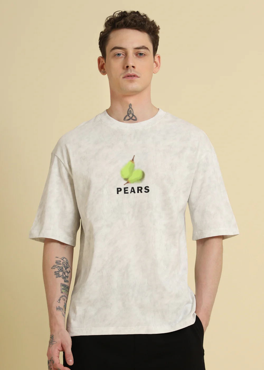 Pear Gradient Off White Oversized T-Shirt - Image 3