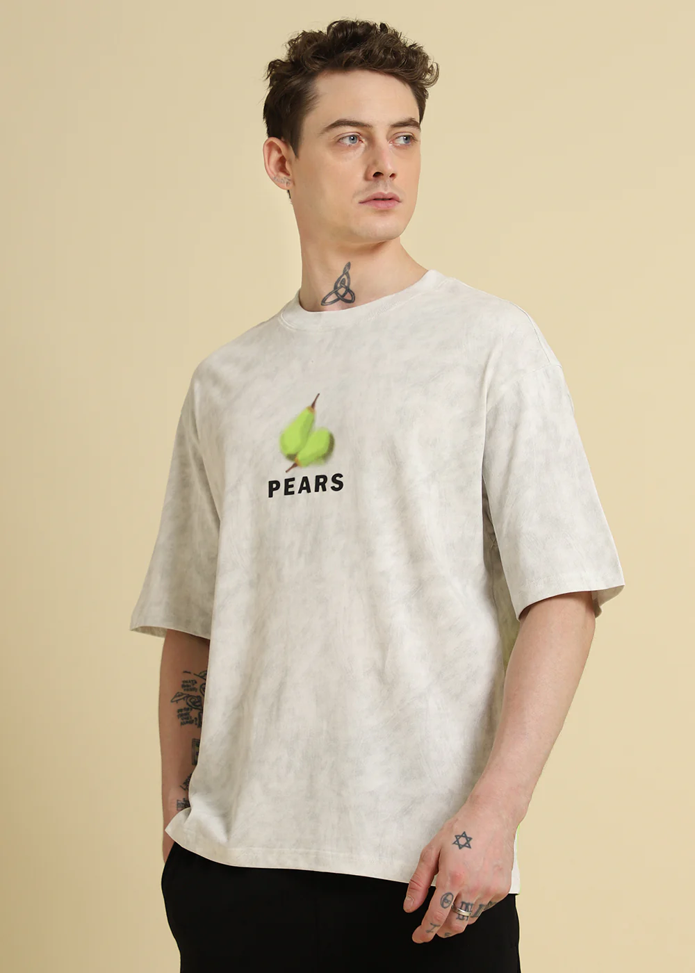 Pear Gradient Off White Oversized T-Shirt - Image 5