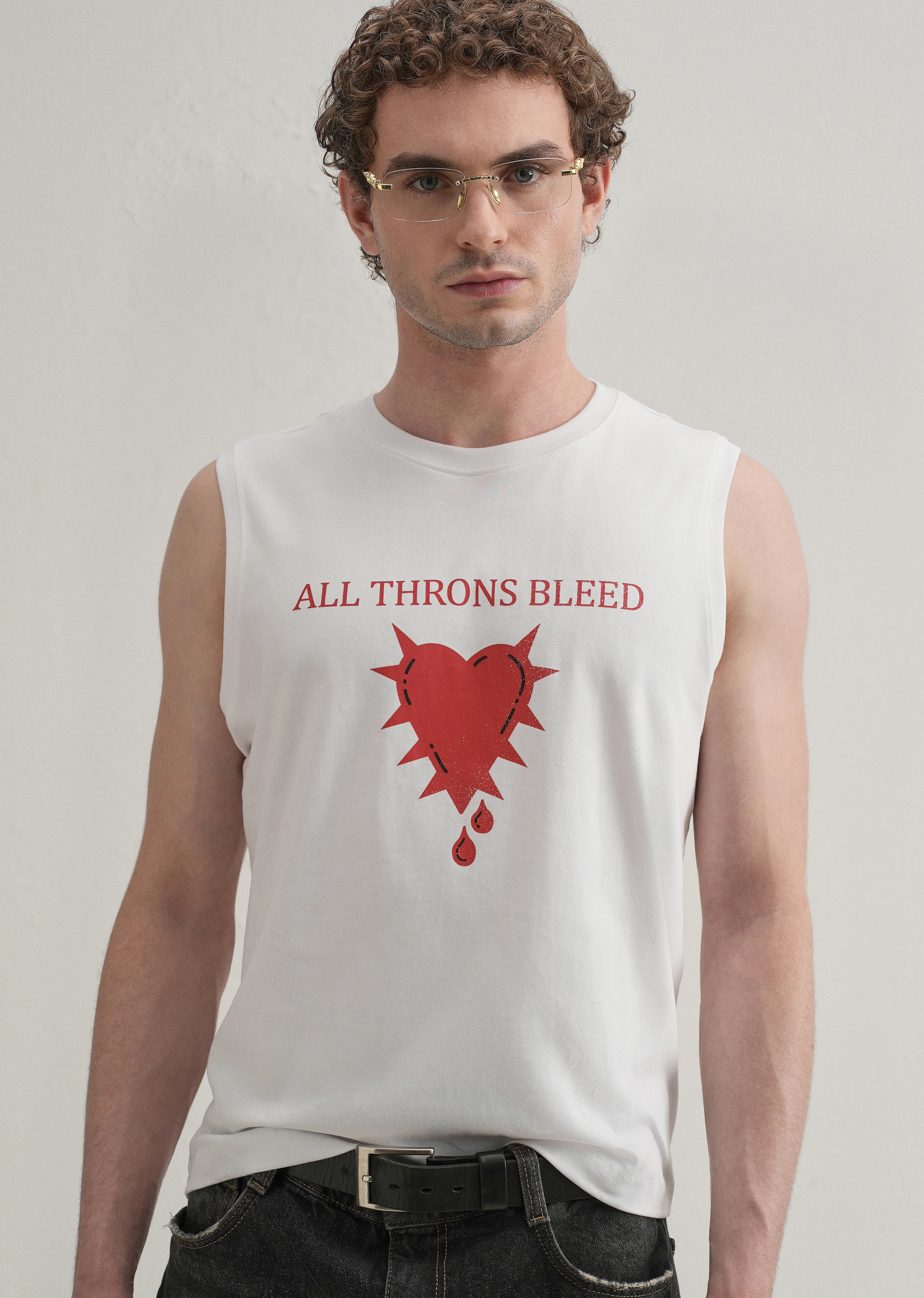 Pearl White Printed Tank - Image 7