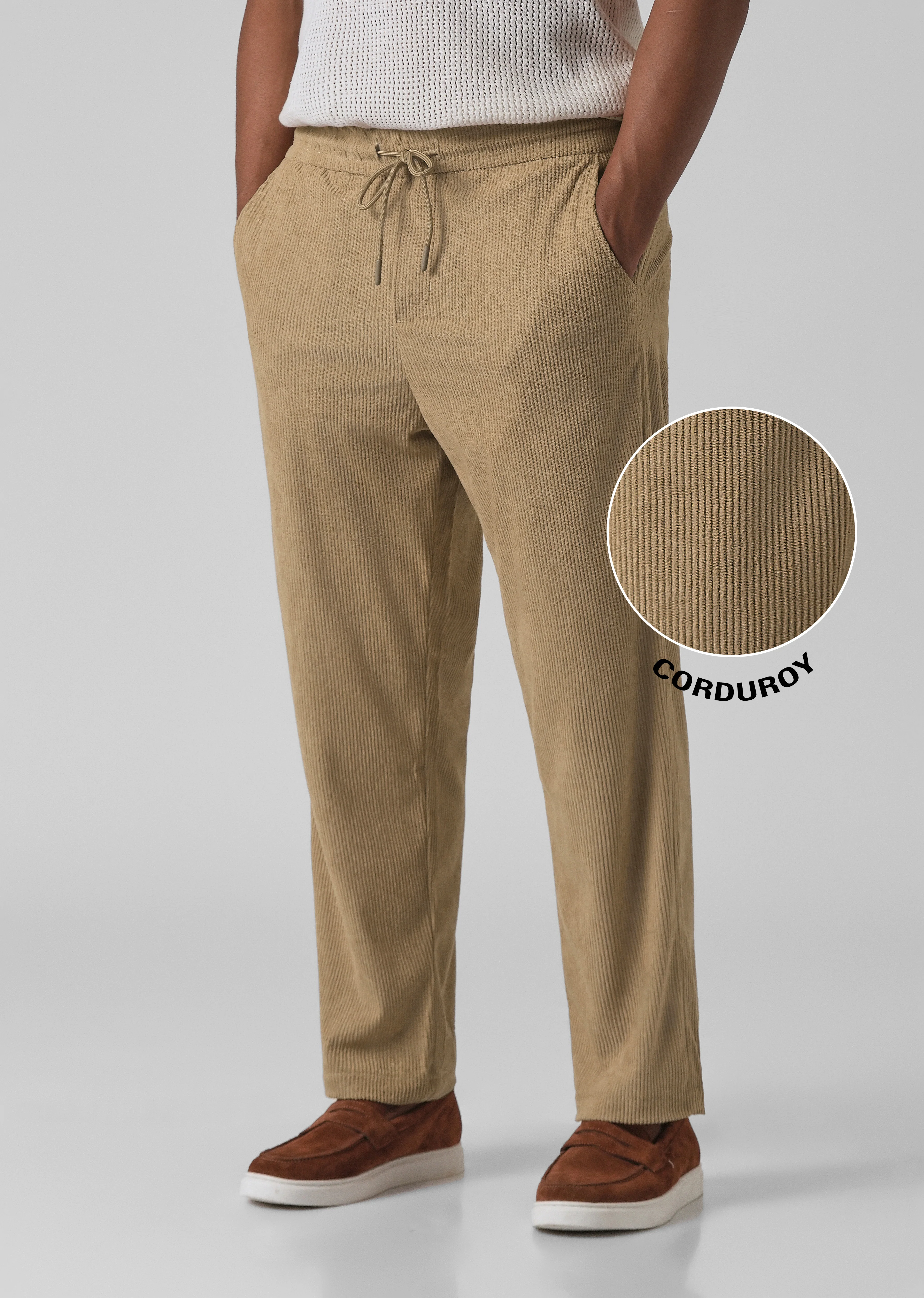 Pecan Beige Corduroy Pants - Image 7