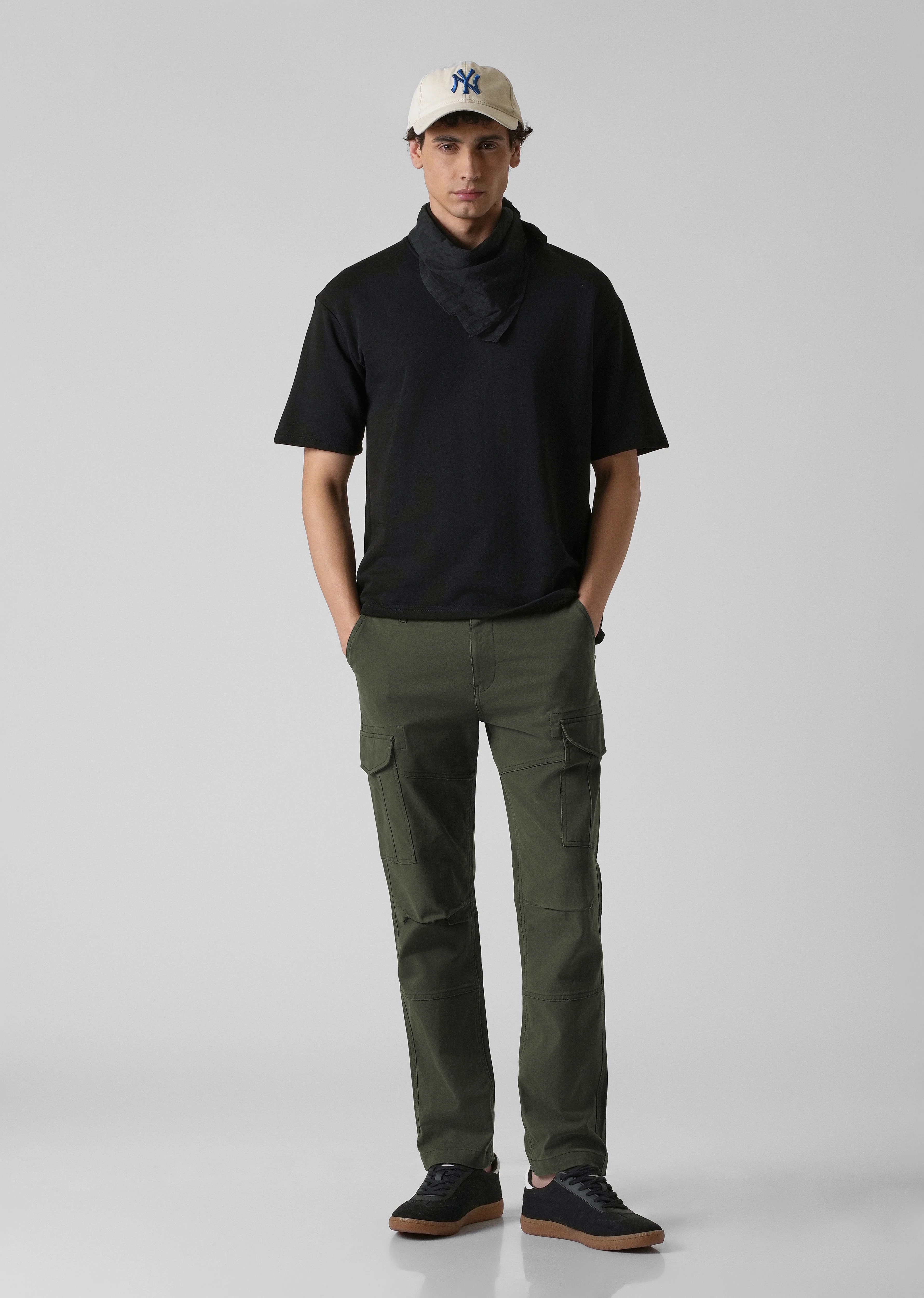 Pine Green Regular Fit Cargo Pant - Image 6