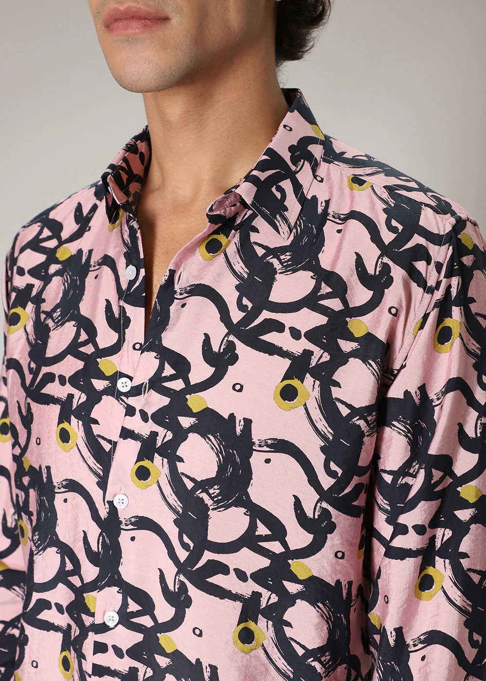 Pink Abstract Print Shirt - Image 2