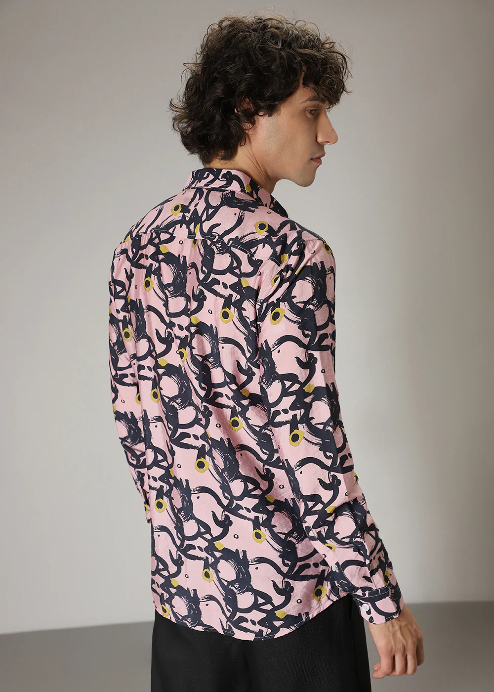 Pink Abstract Print Shirt - Image 4