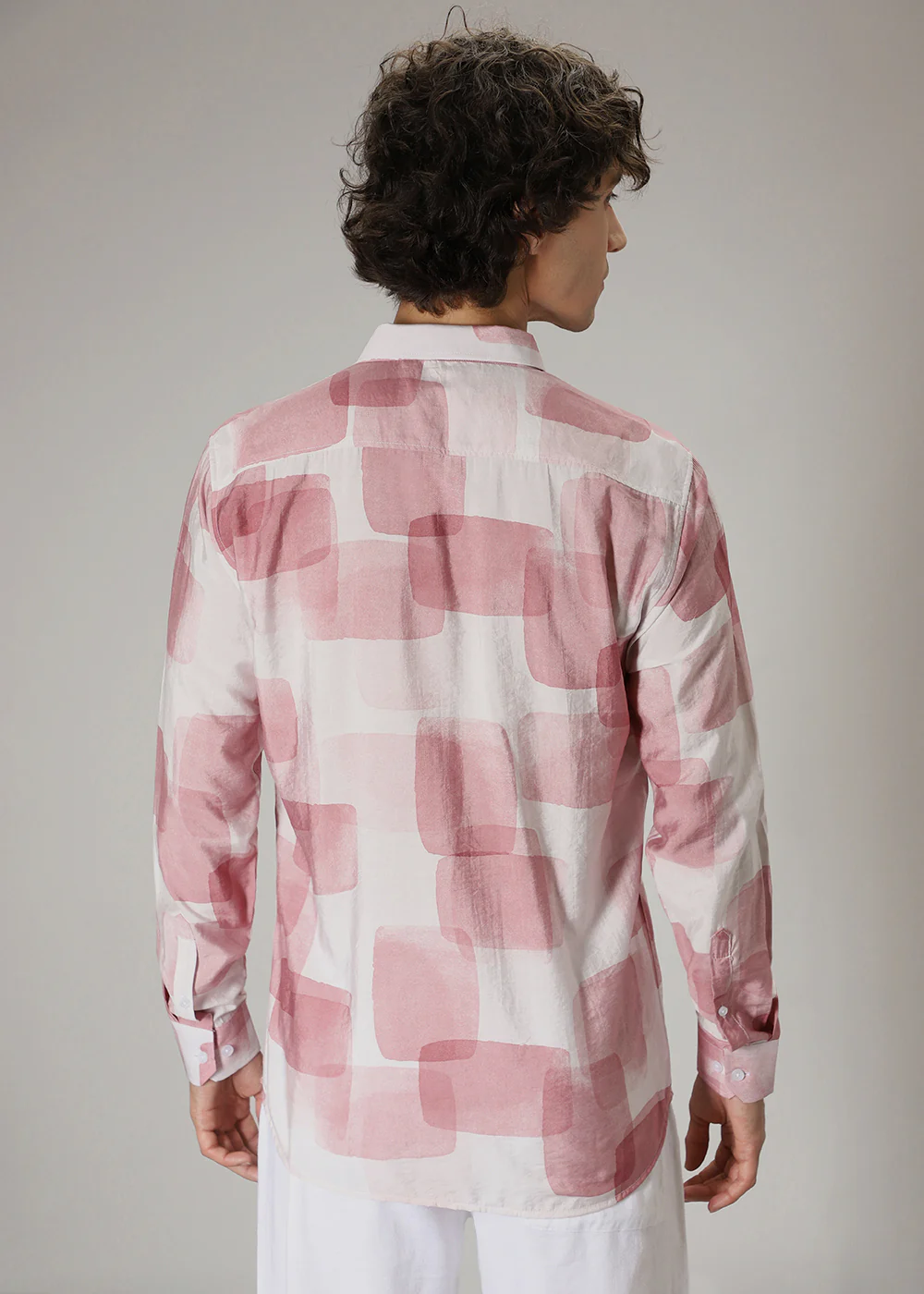 Pink Brush Wash Print Shirt - Image 4