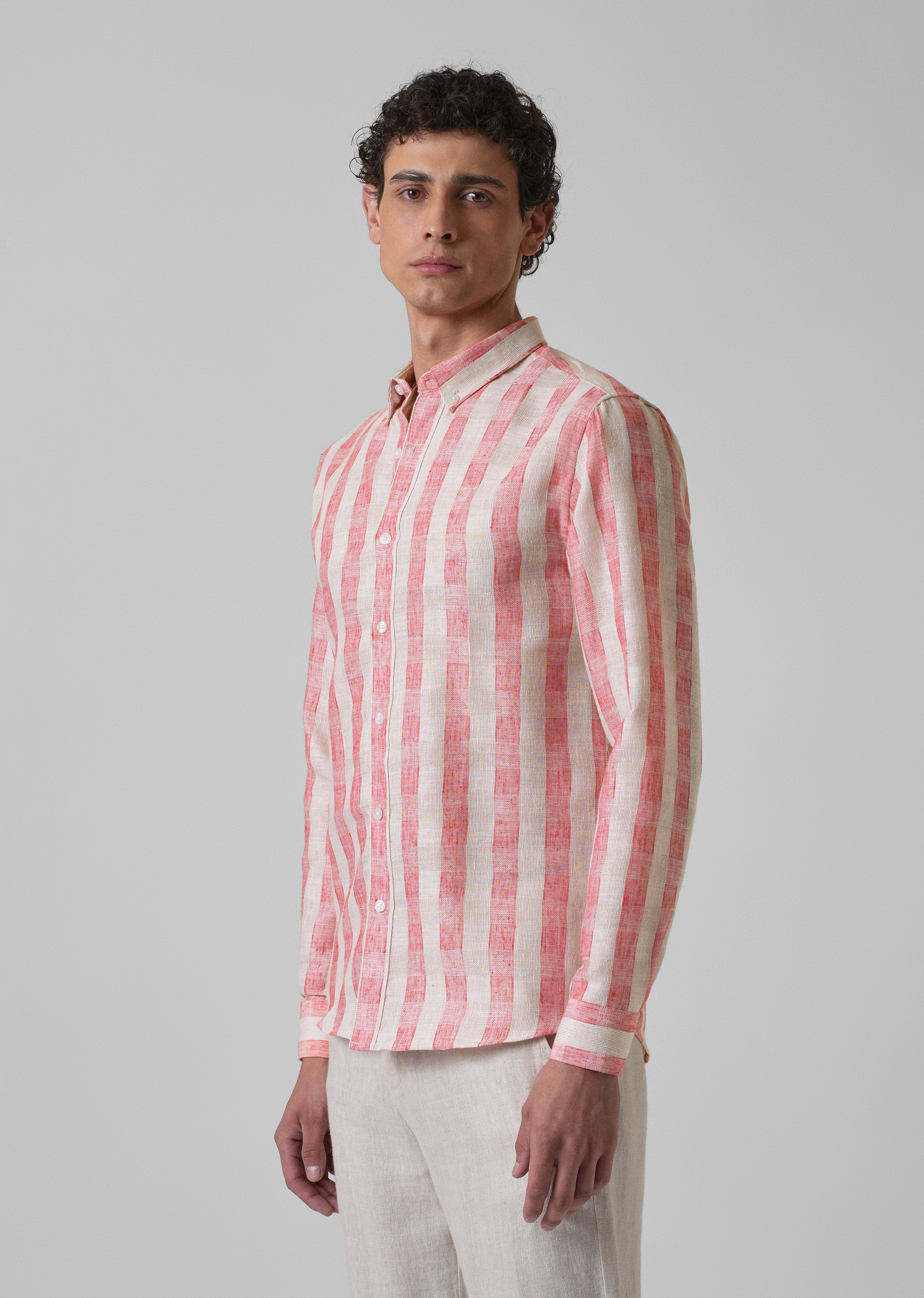 Pink Cosmos Blended Linen shirt - Image 4