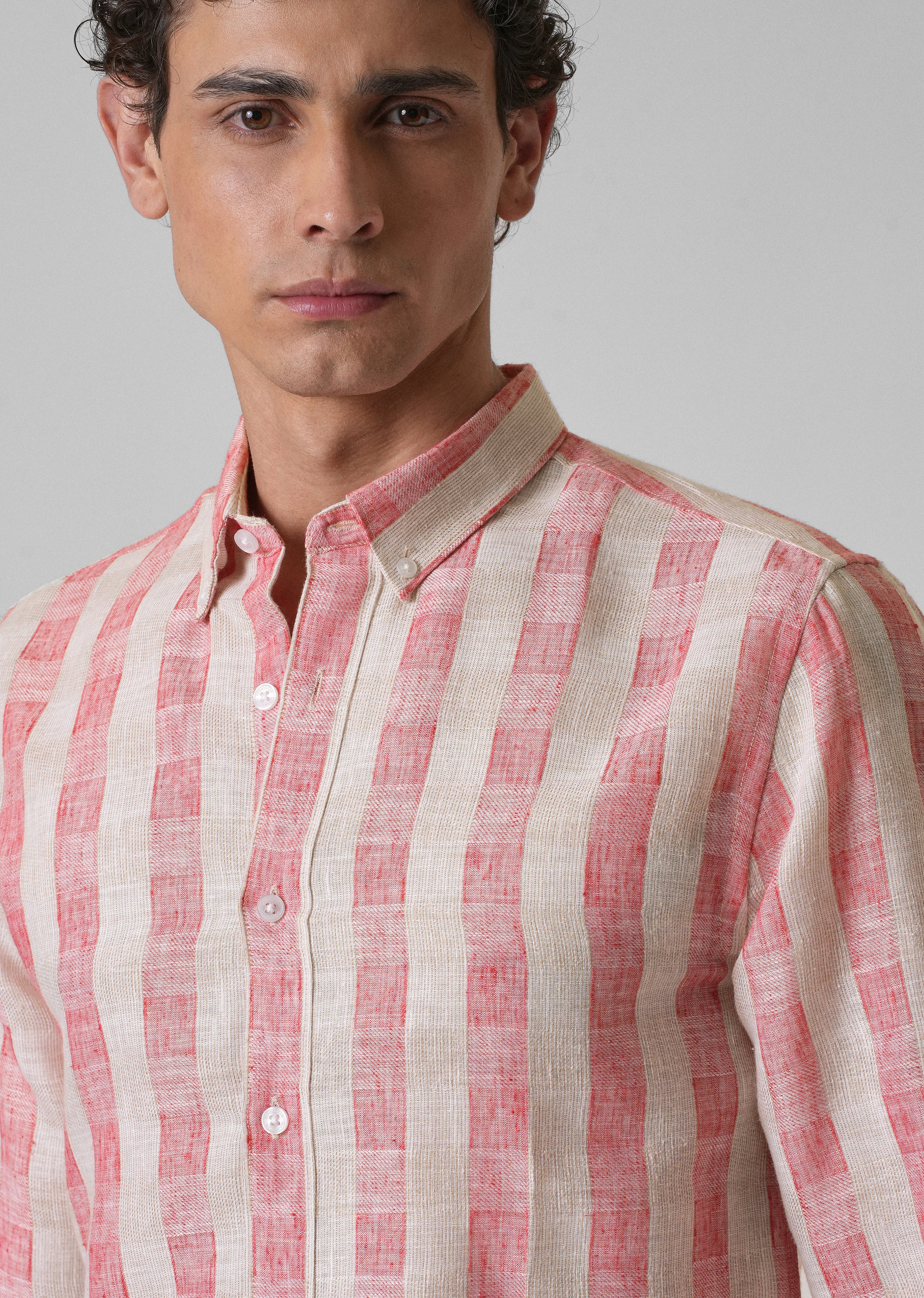 Pink Cosmos Blended Linen shirt - Image 5