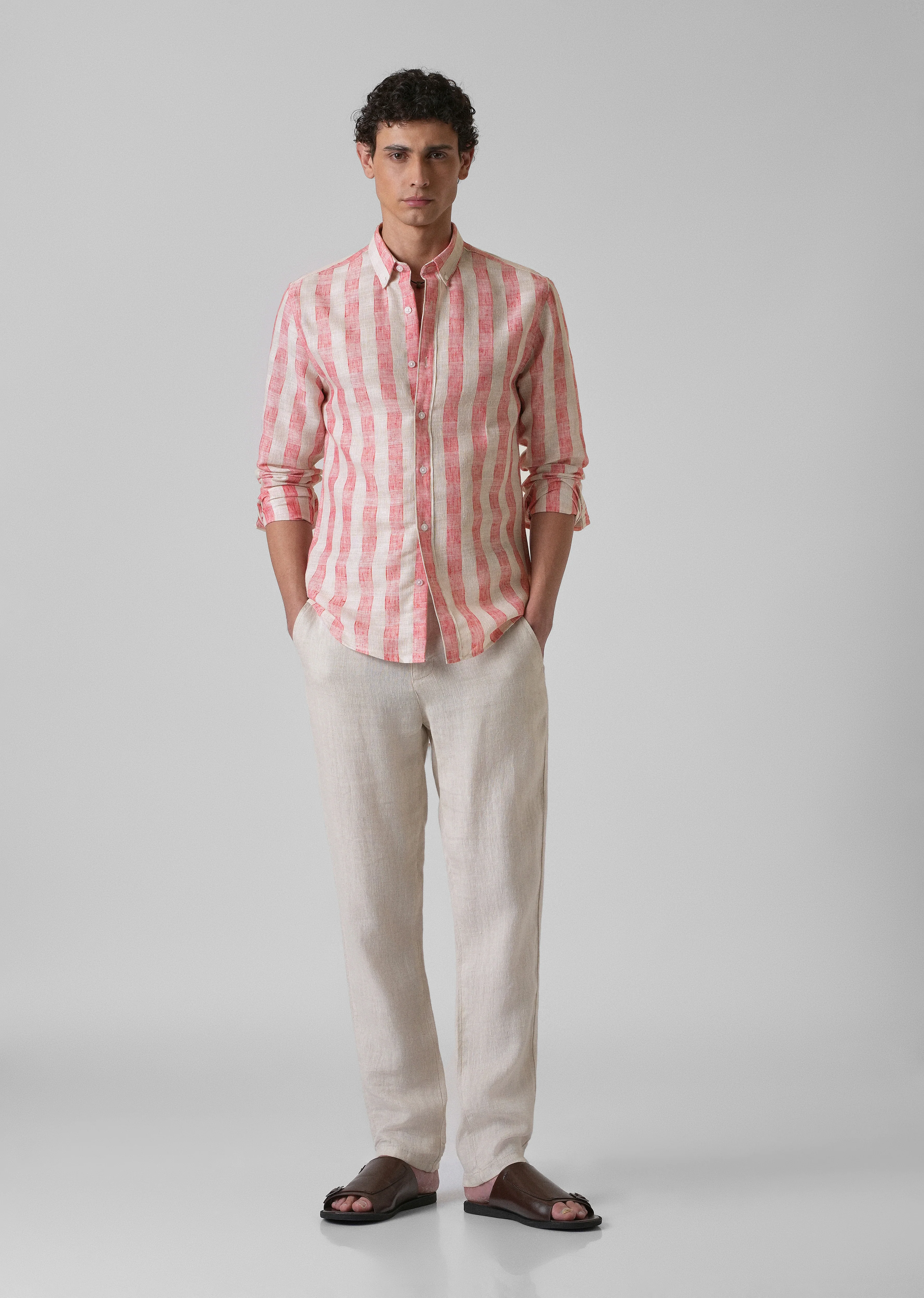 Pink Cosmos Blended Linen shirt - Image 6