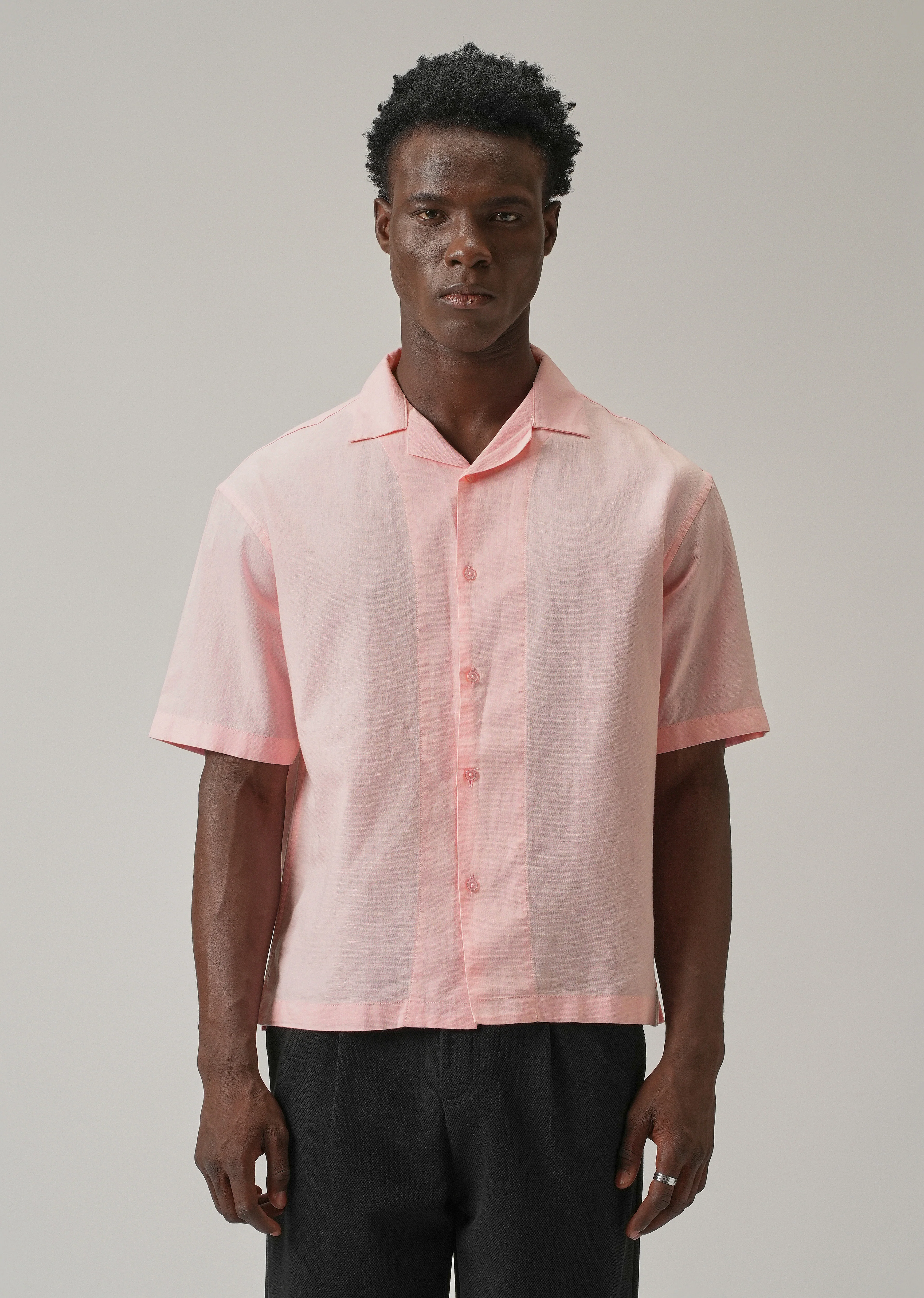 Pink Cotton/Linen Shirt - Image 3