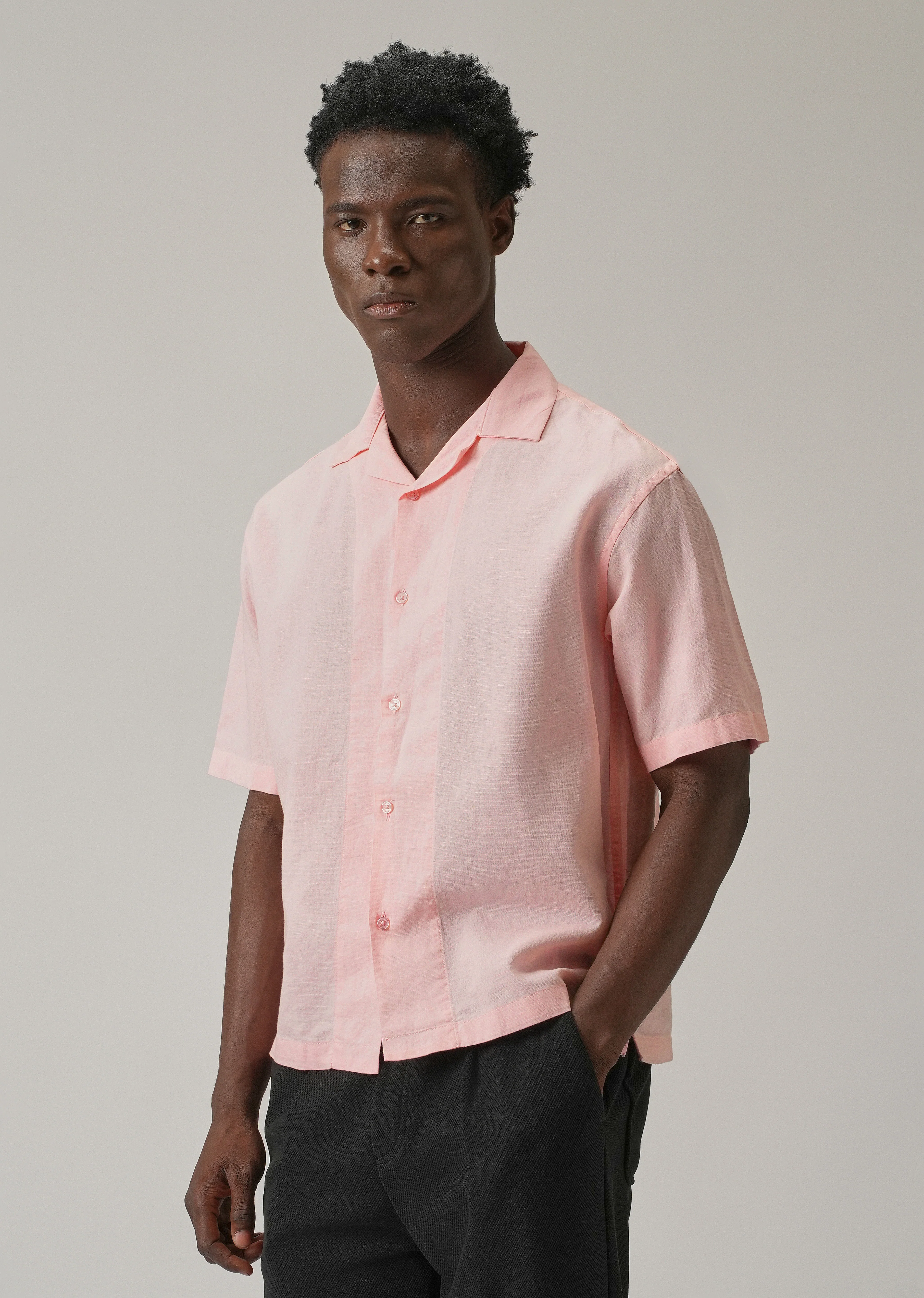 Pink Cotton/Linen Shirt - Image 4