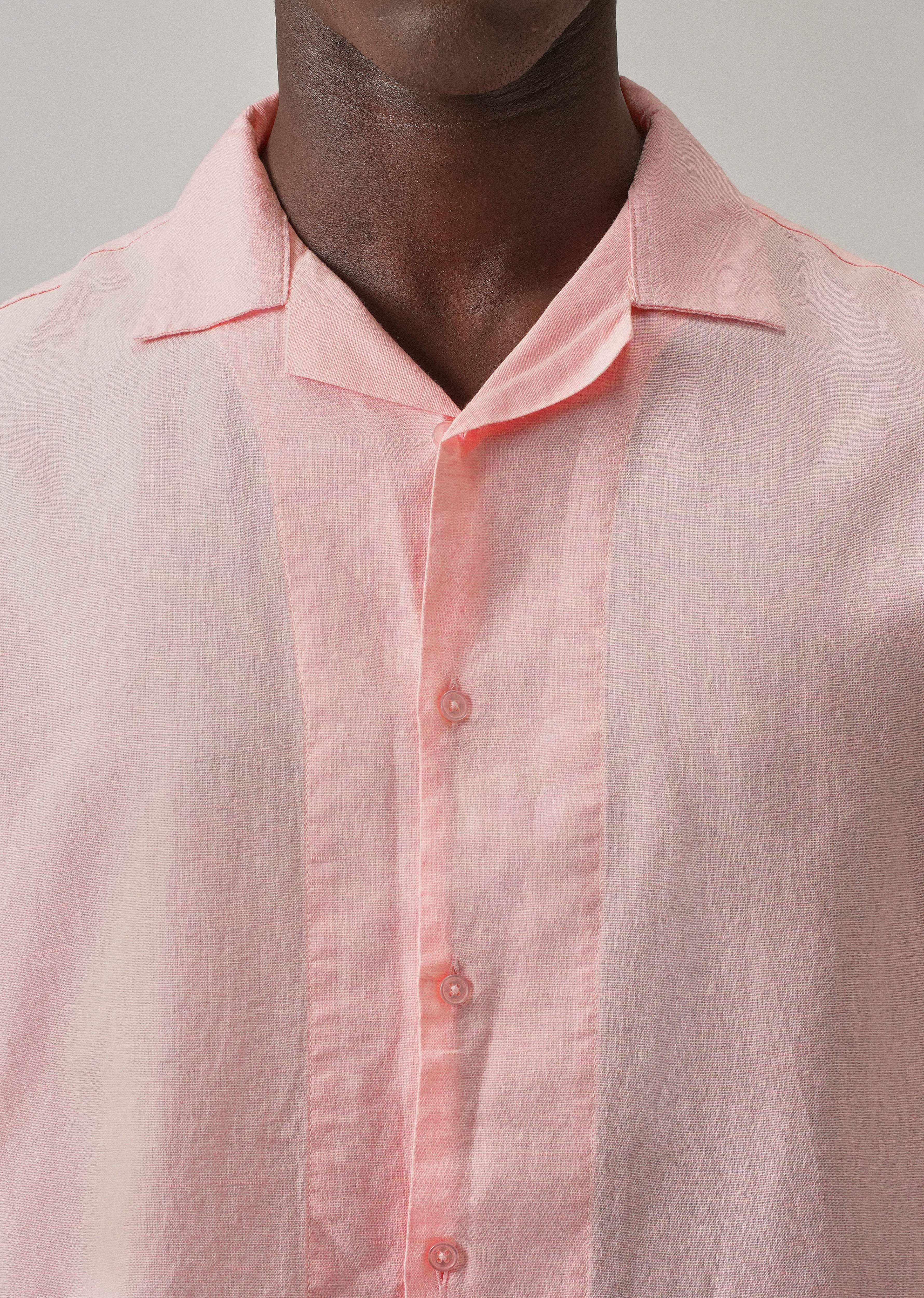Pink Cotton/Linen Shirt - Image 5