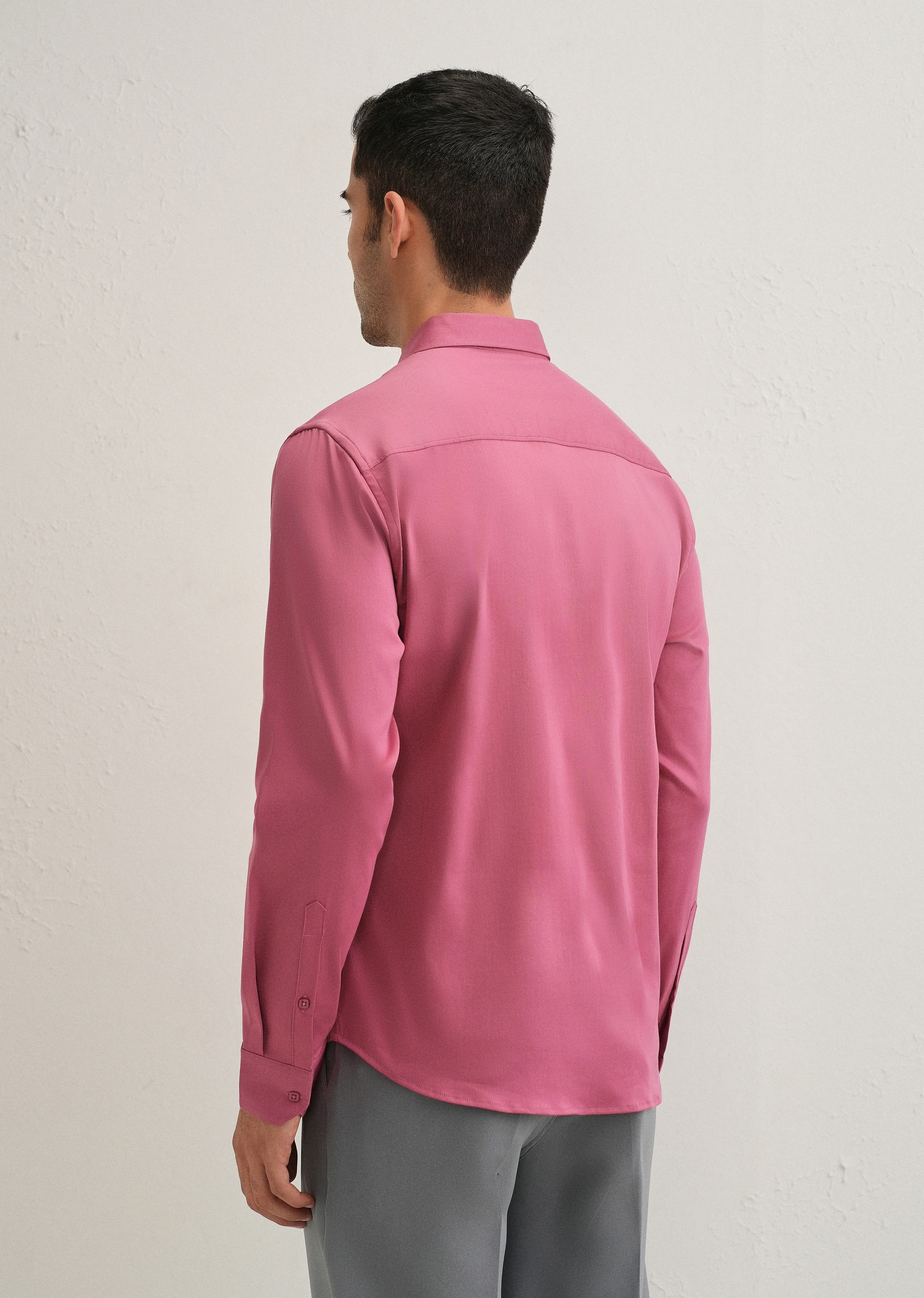 Pink Front Panel Open Pleat Shirt - Image 2