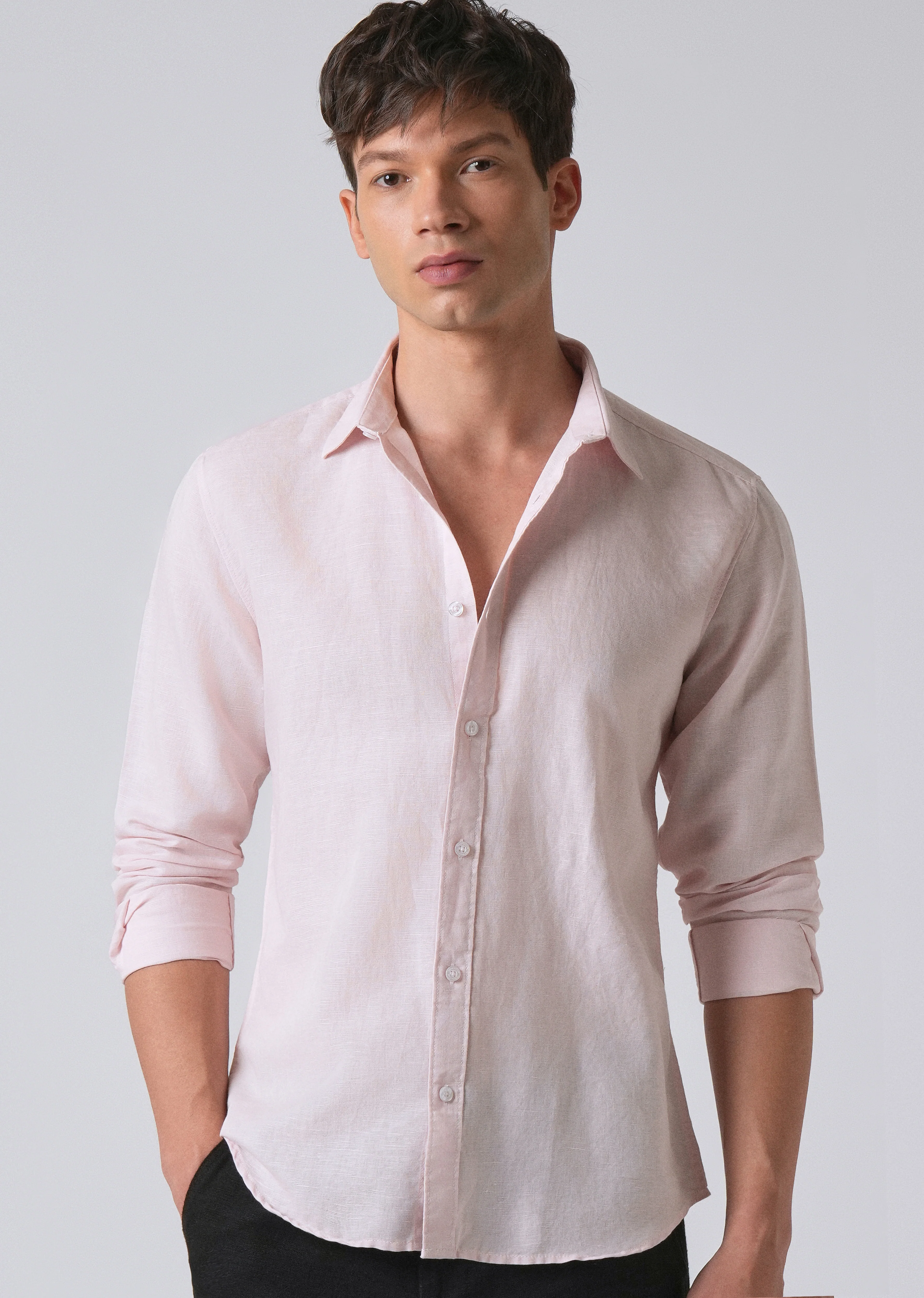 Pink Linen Shirt - Image 7
