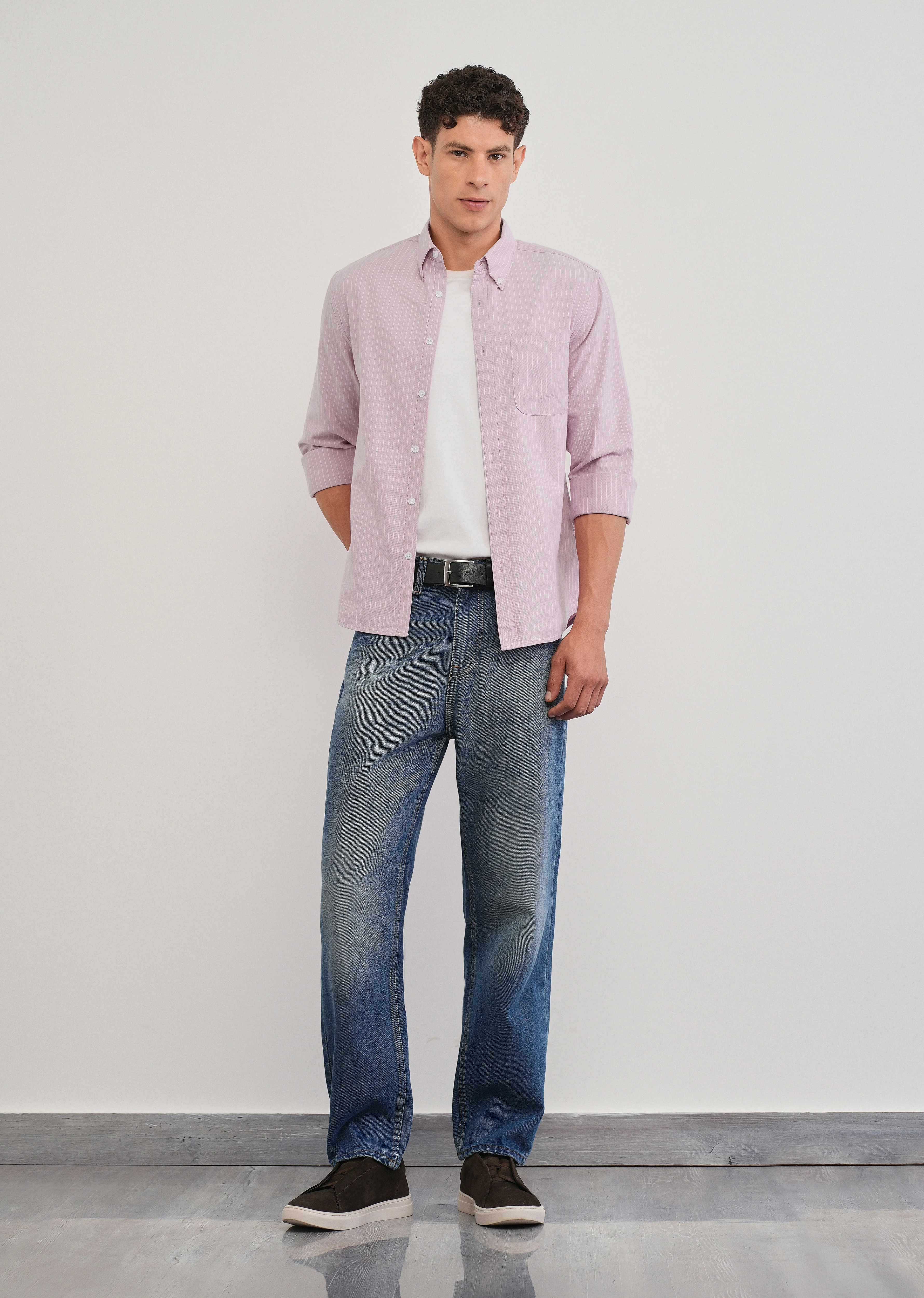 Pink Pinstripe Cotton Shirt - Image 4