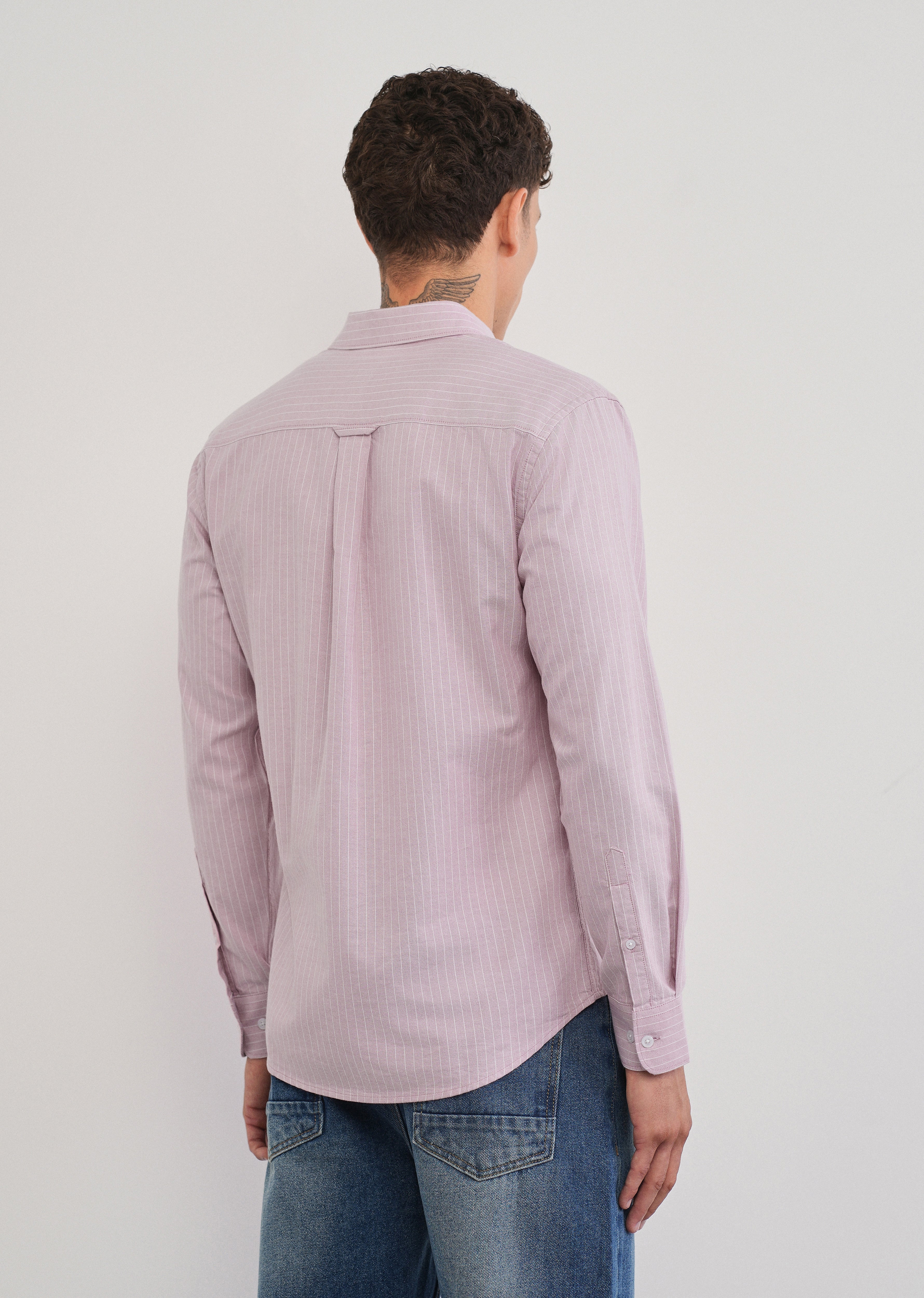 Pink Pinstripe Cotton Shirt - Image 5