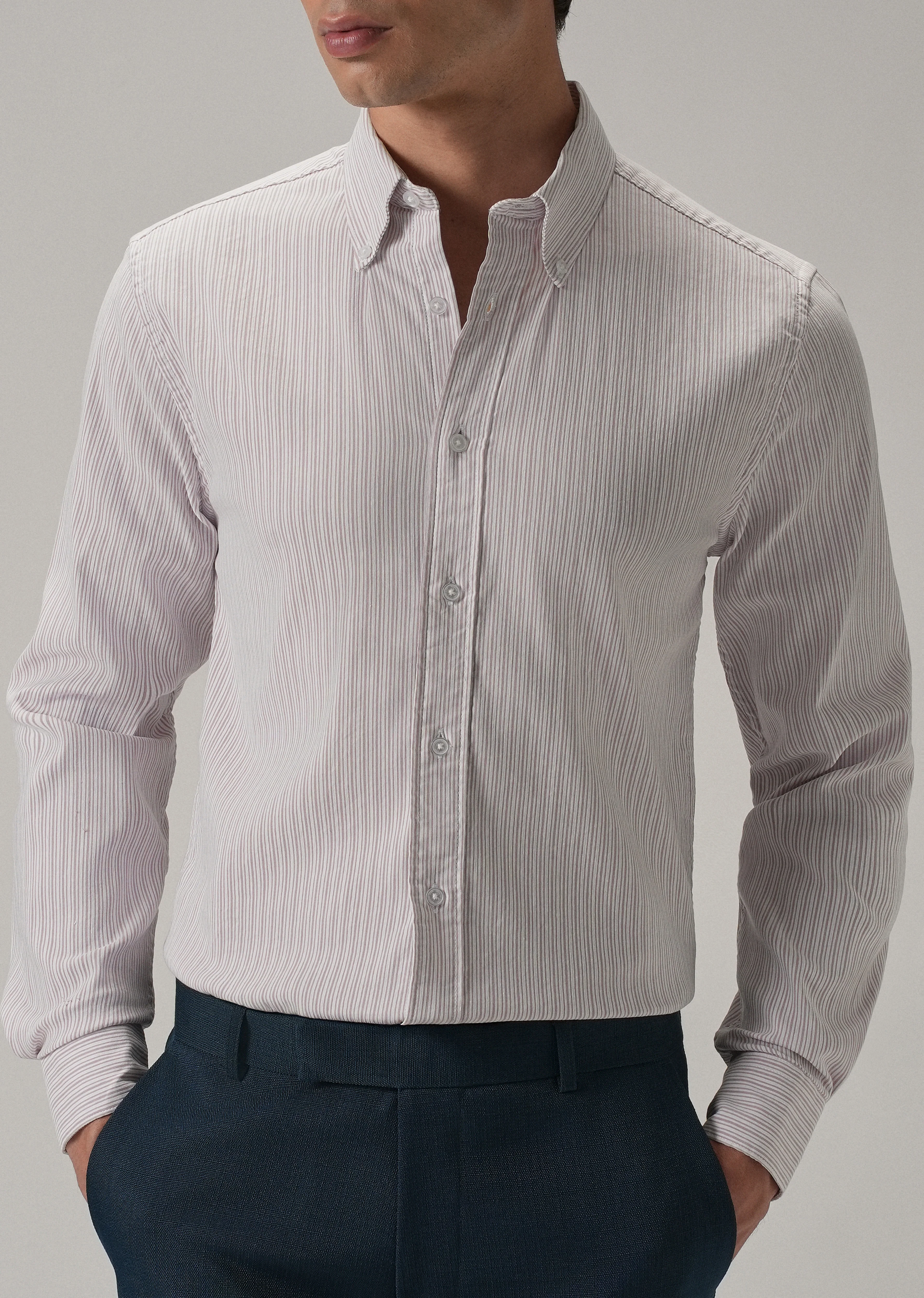 Pink Pinstripe Shirt - Image 7