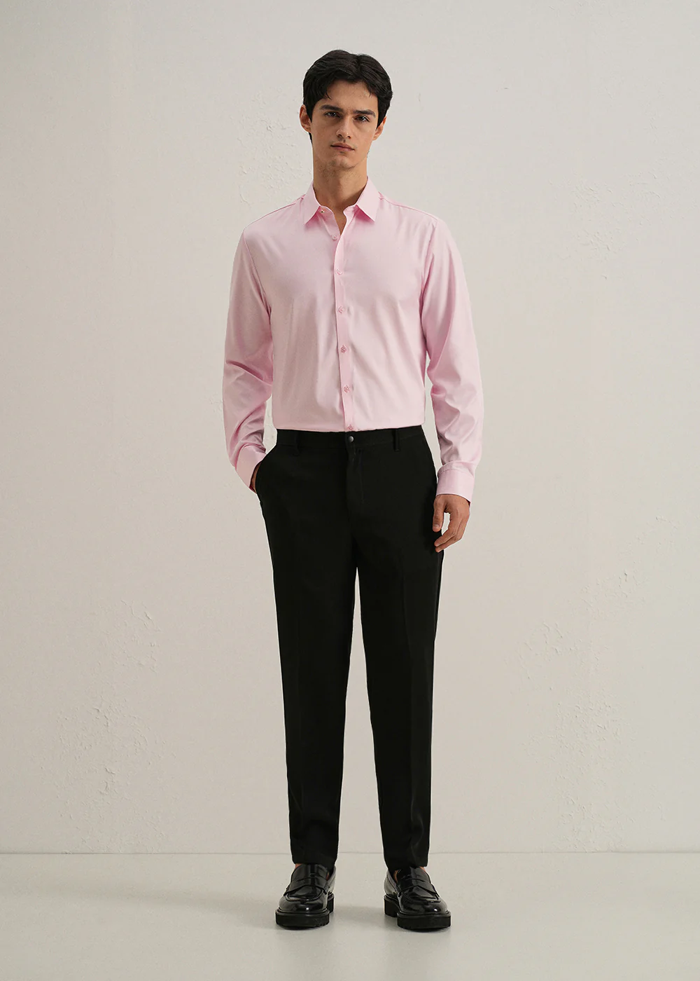 Pink Plain Stitchless Placket Shirt - Image 6