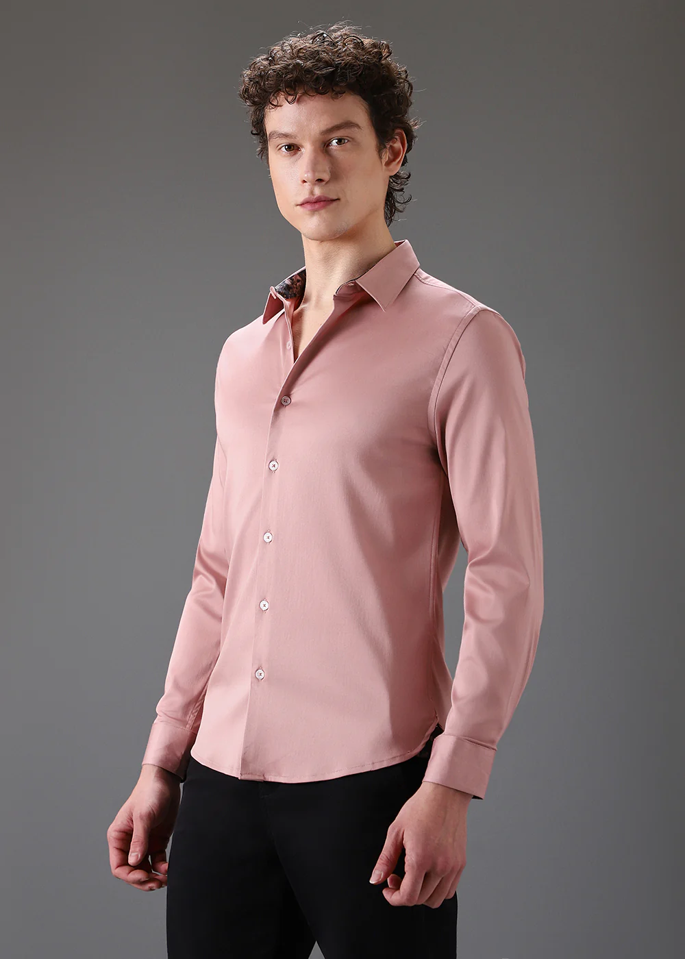 Pink Printed Cuff Shirt - Image 5
