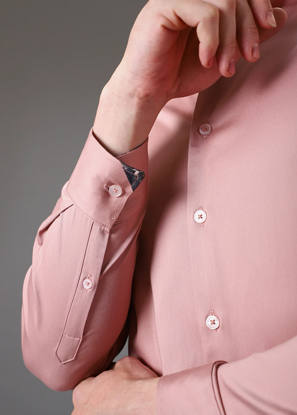 Pink Printed Cuff Shirt - Image 6