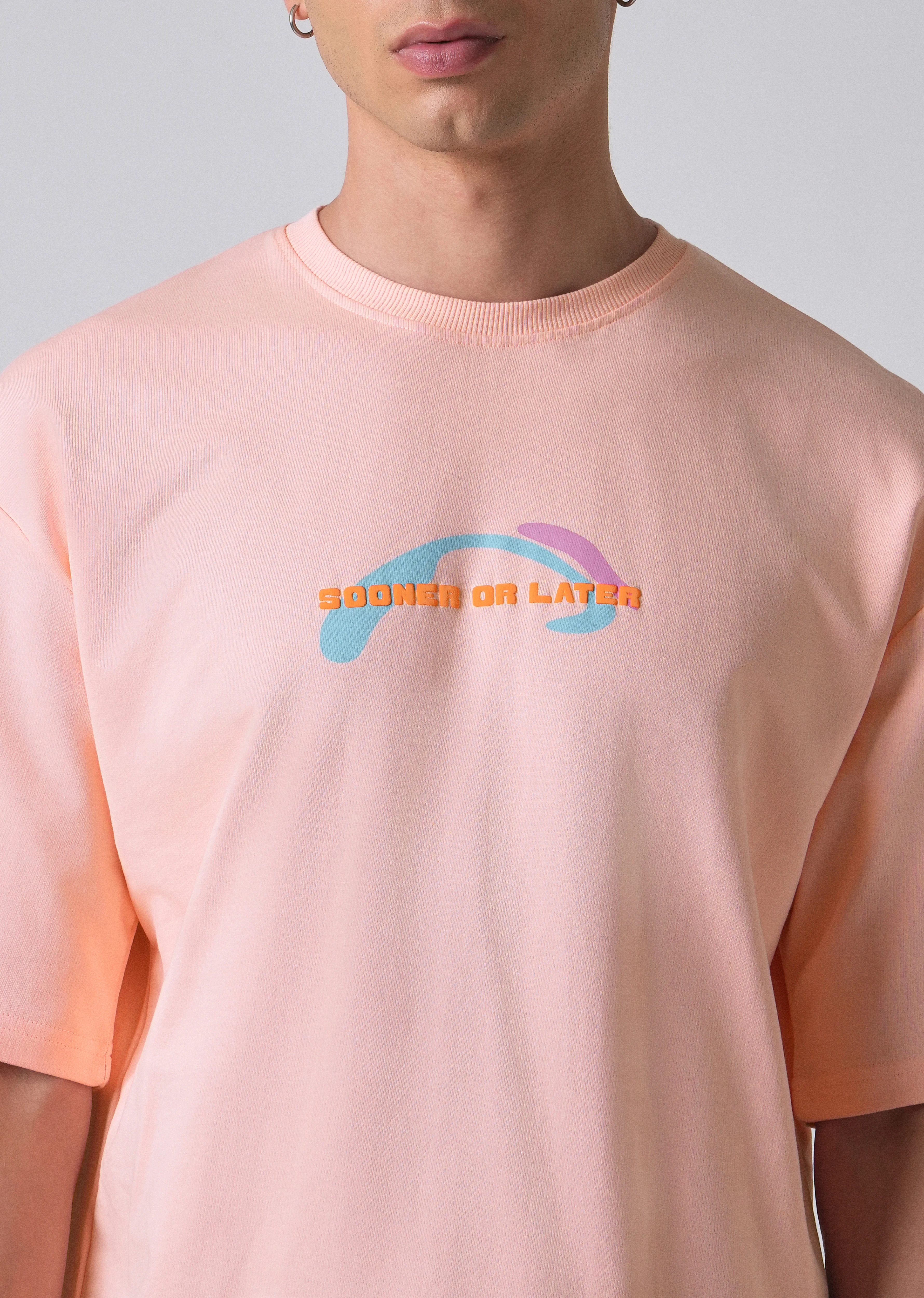 Pink Printed Oversized T-shirt - Image 2