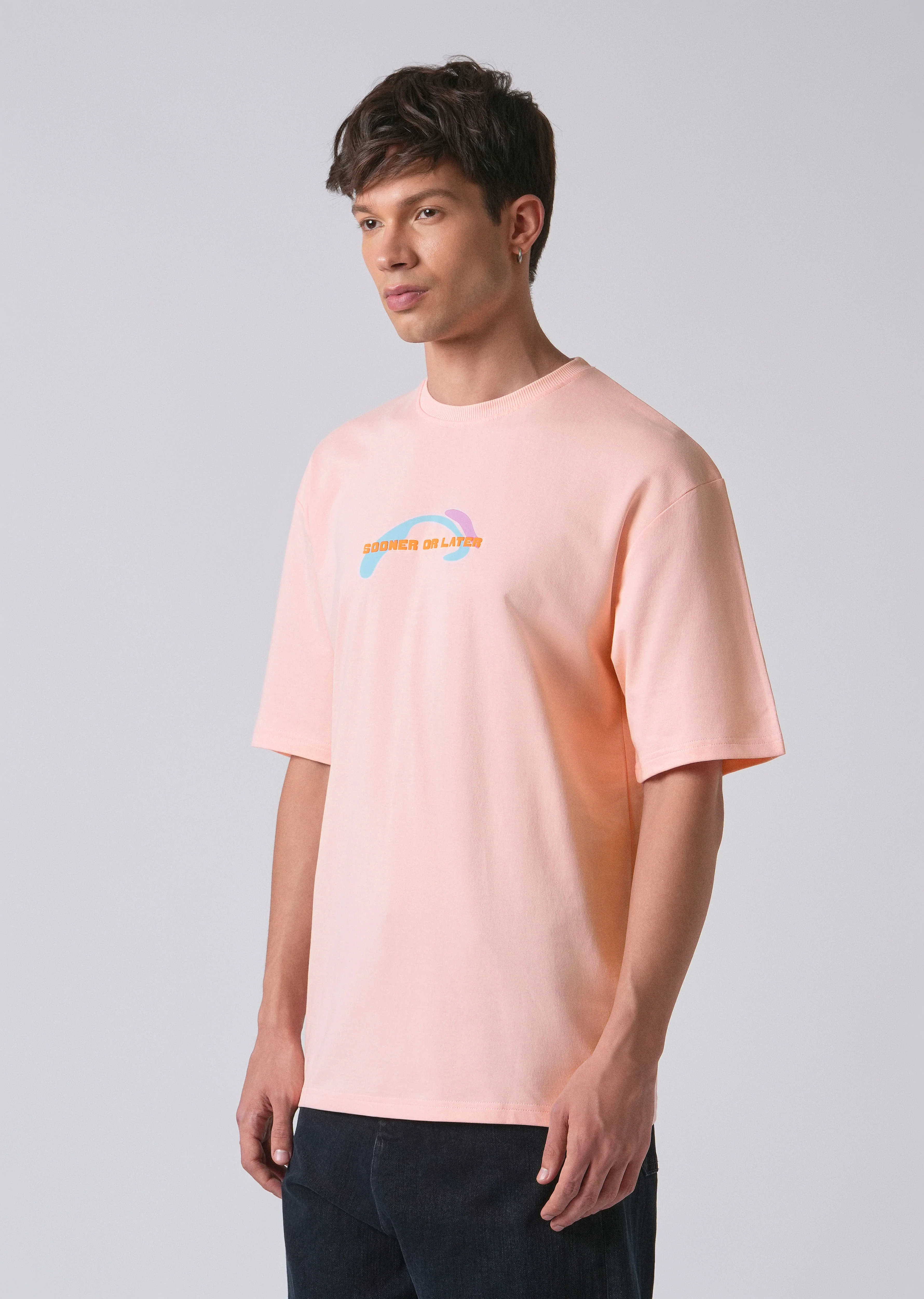 Pink Printed Oversized T-shirt - Image 4
