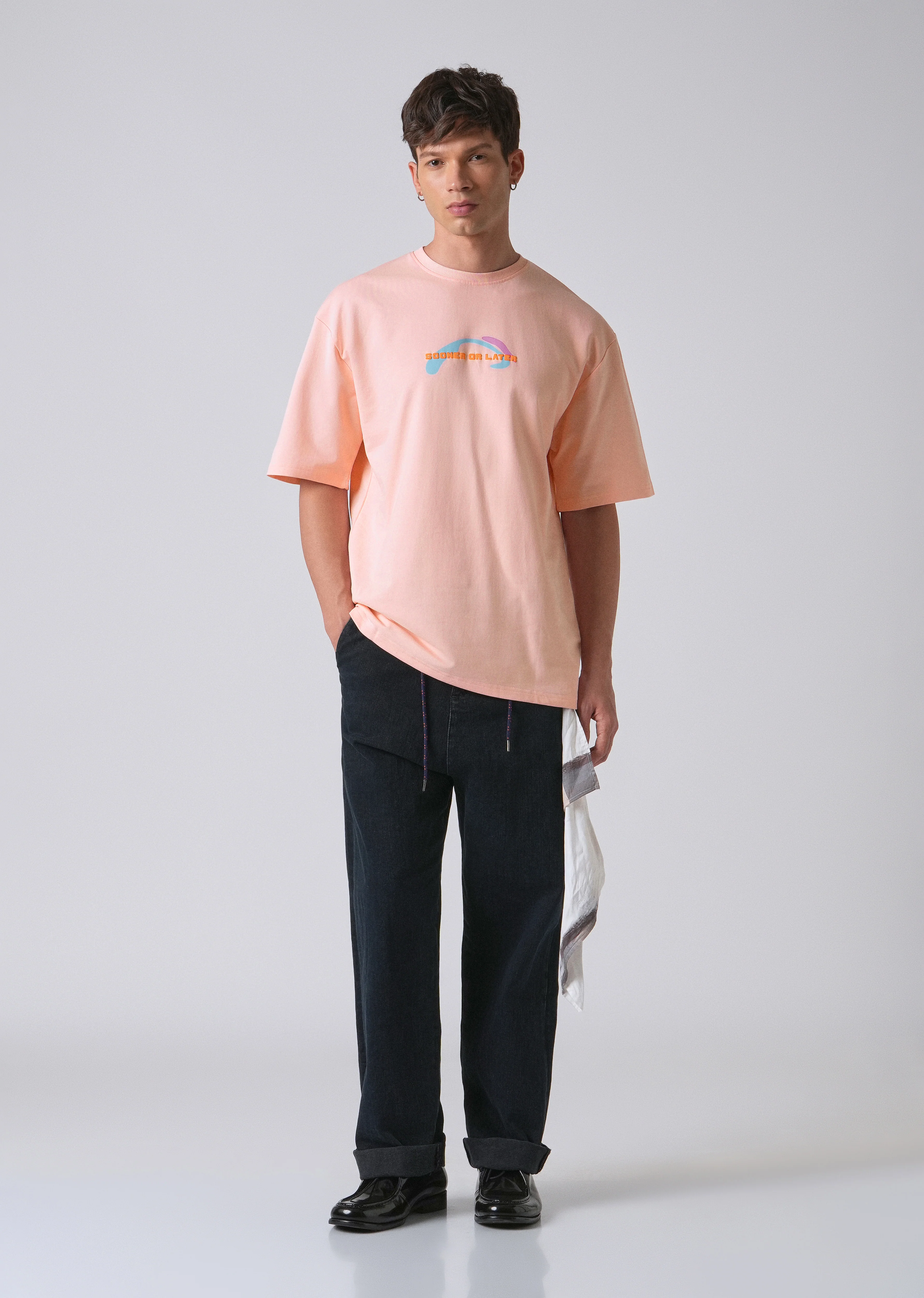 Pink Printed Oversized T-shirt - Image 6