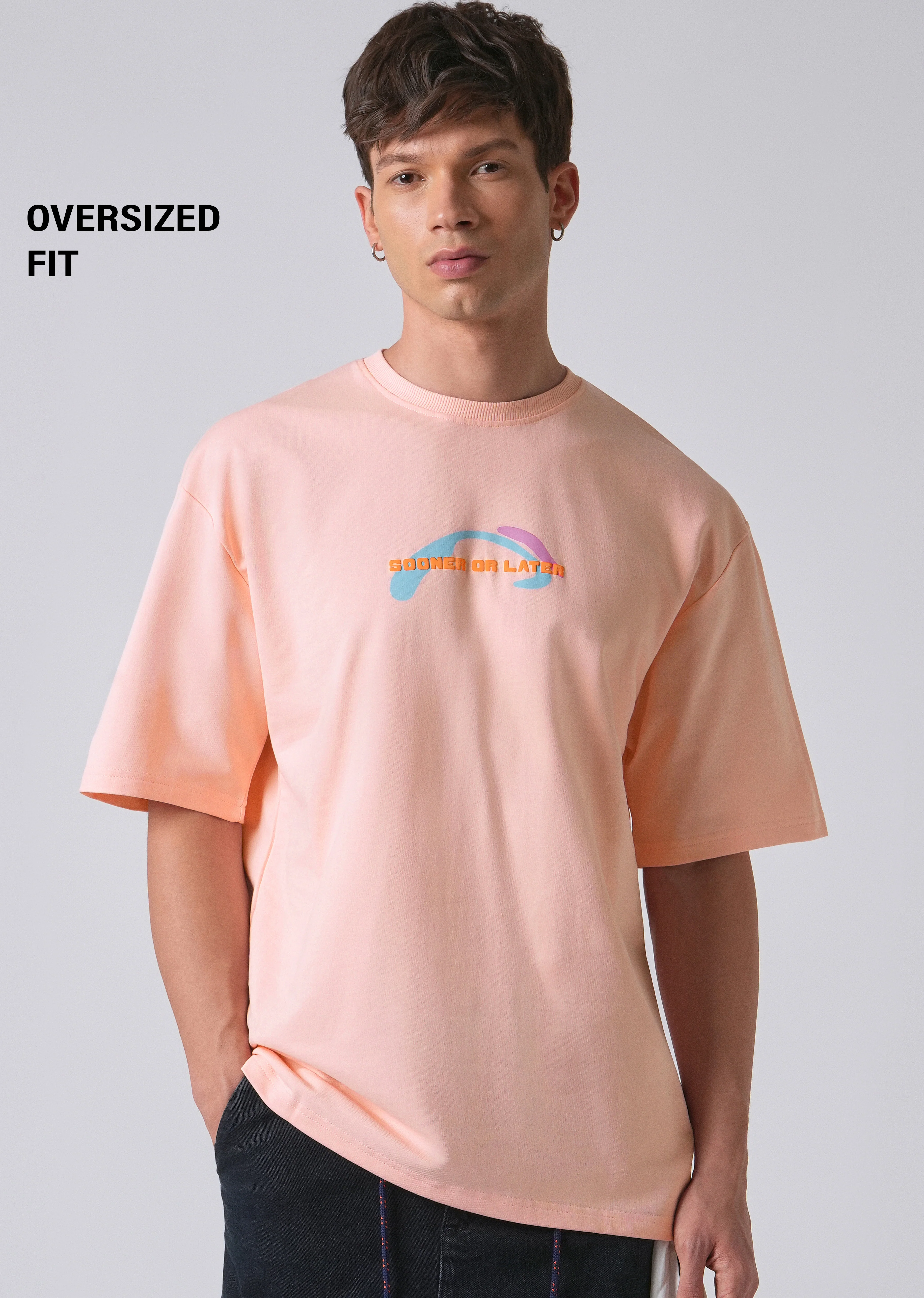 Pink Printed Oversized T-shirt - Image 7