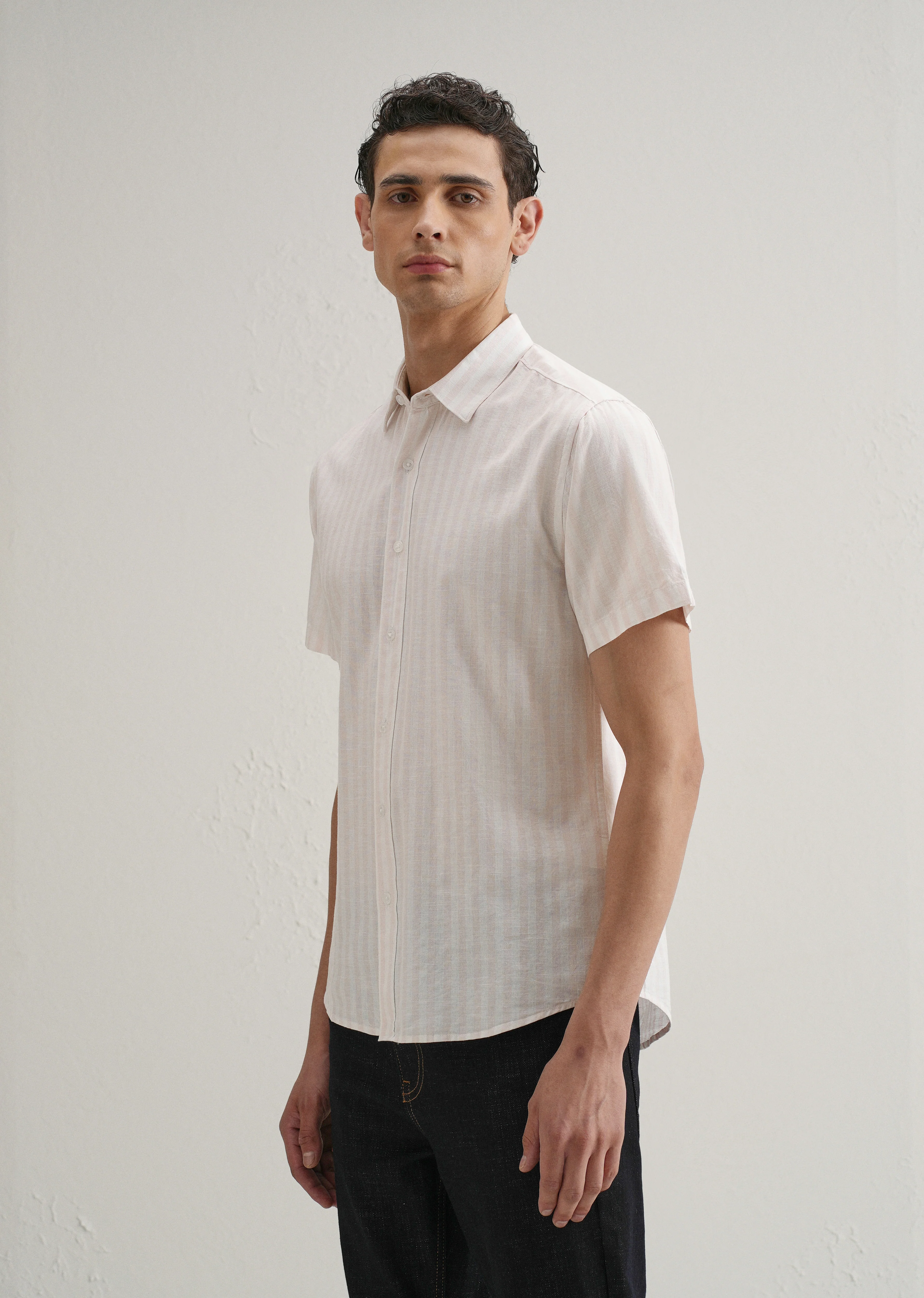 Pink Stripe Cotton Shirt - Image 4