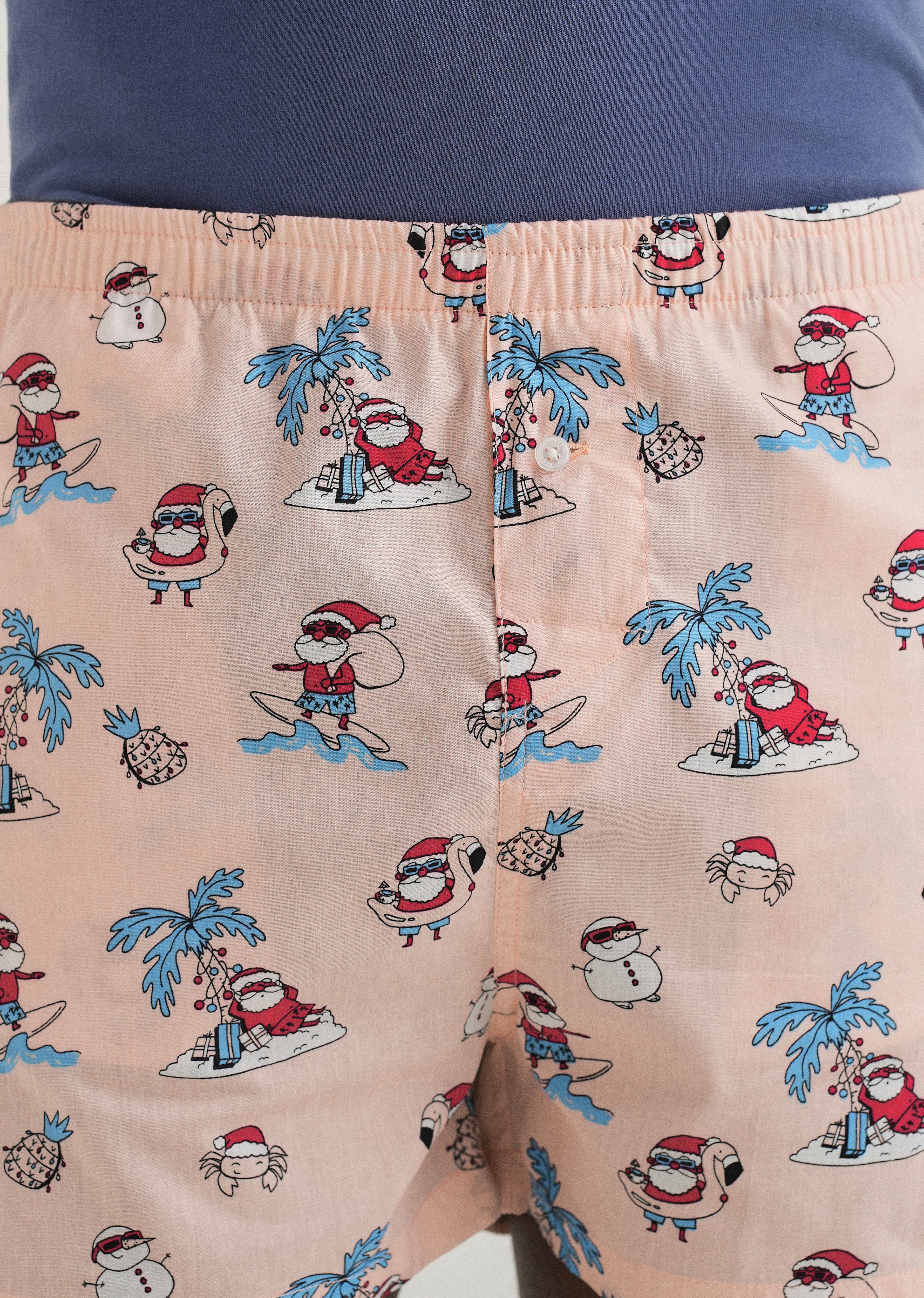 Pink Xmas Printed Boxer - Image 3