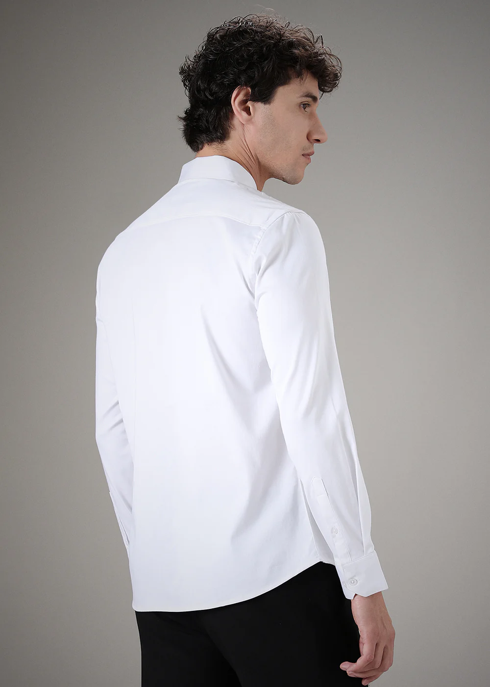 Plaid Diamond White Designer Shirt - Image 4
