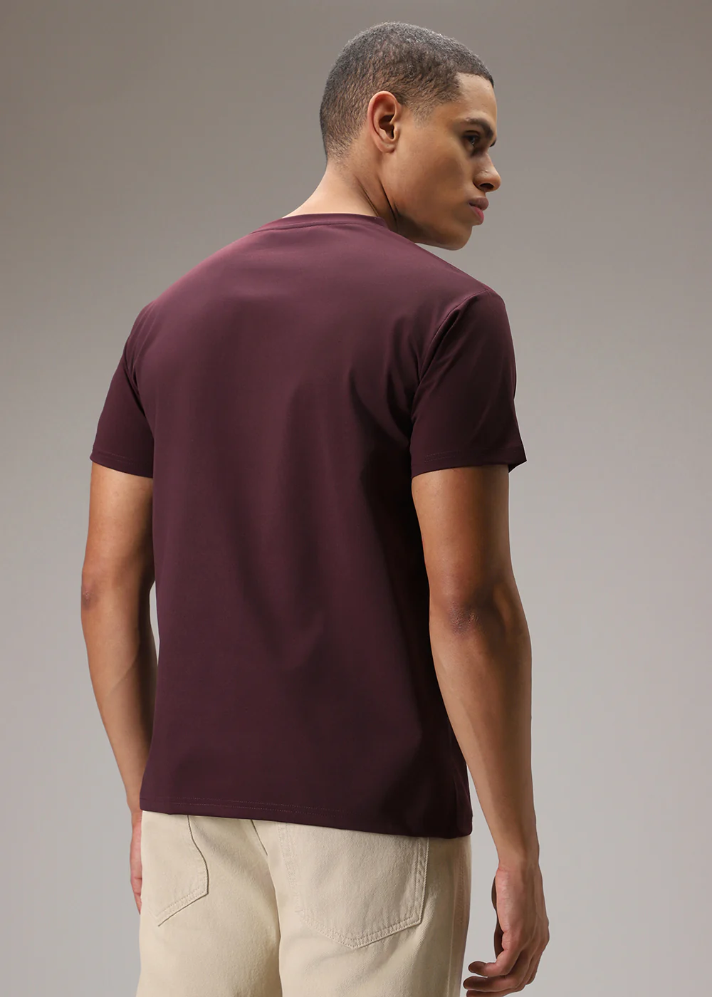 Plum Printed T-Shirt - Image 3