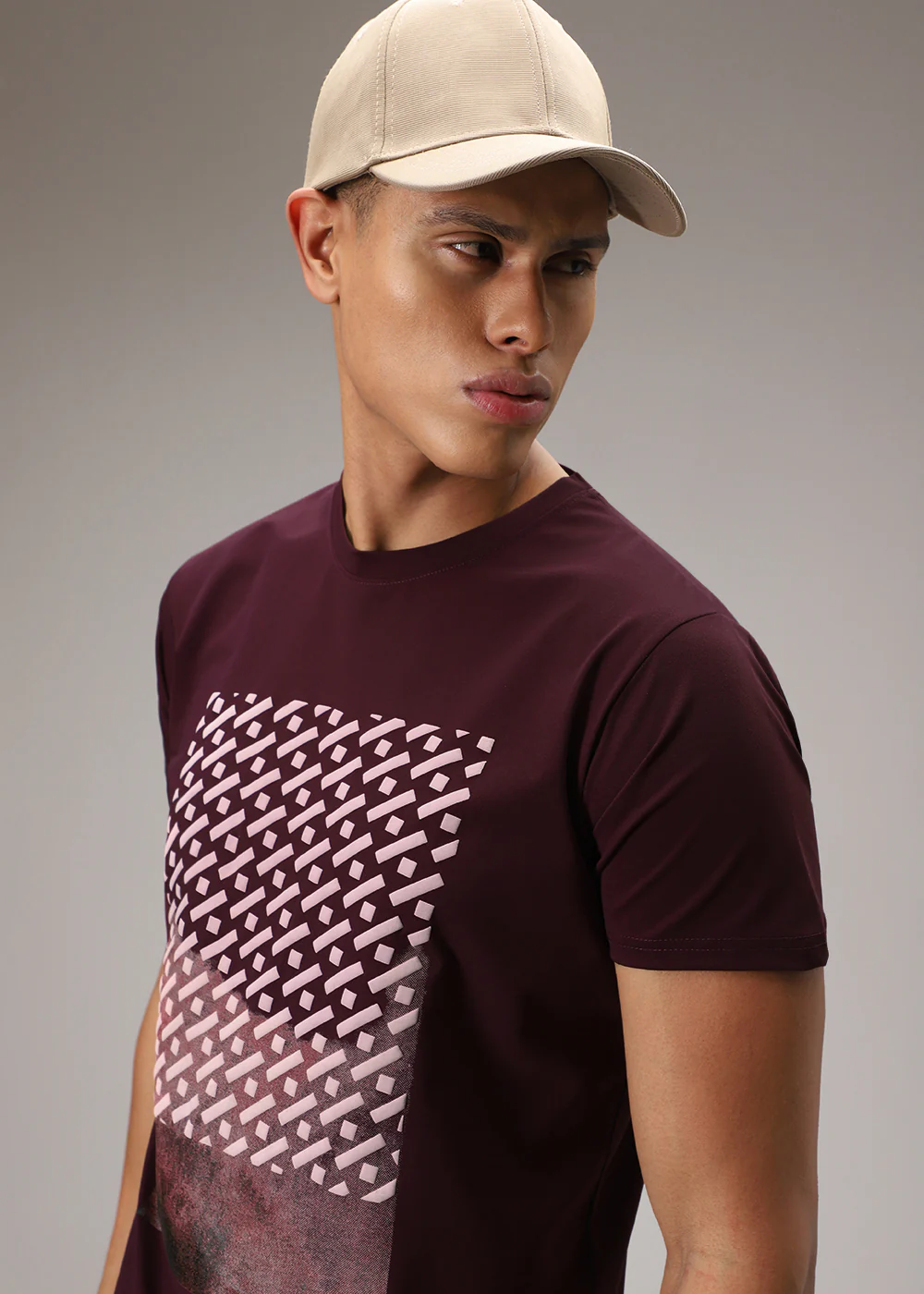 Plum Printed T-Shirt - Image 7